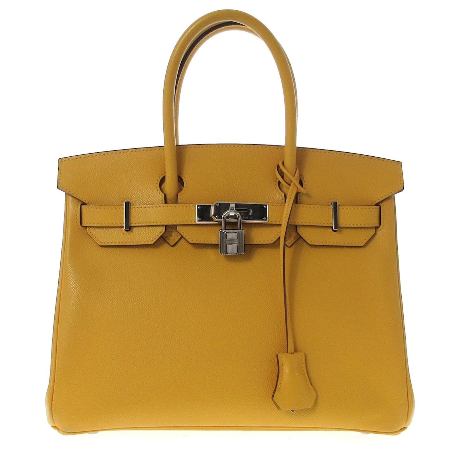 Hermès HERMES BIRKIN 30 Yellow Leather ref.933433 Joli Closet