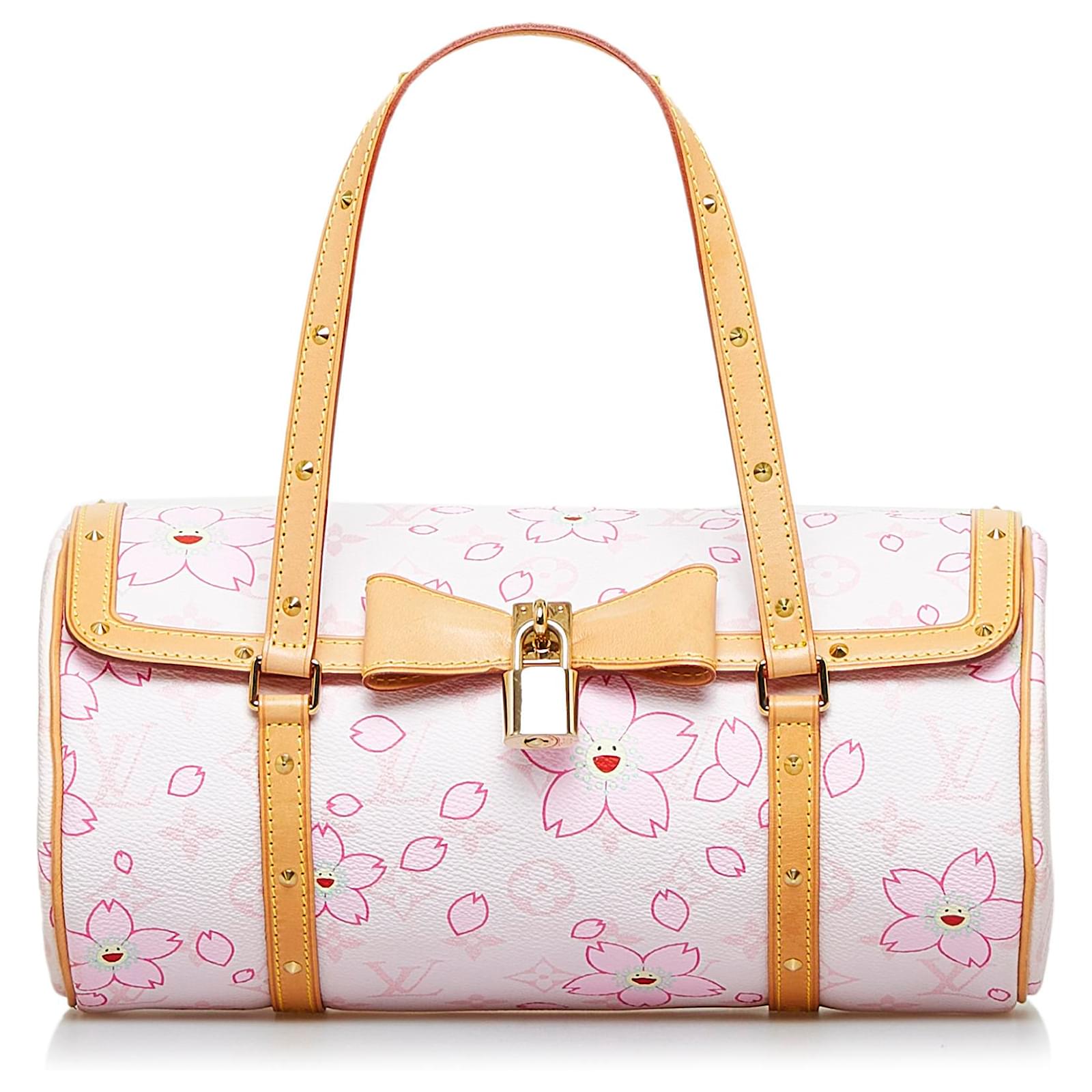Louis Vuitton Monogram Cherry Blossom Papillon 27 Hand Bag M92010 LV Auth  49345 Pink Cloth ref.1027346 - Joli Closet
