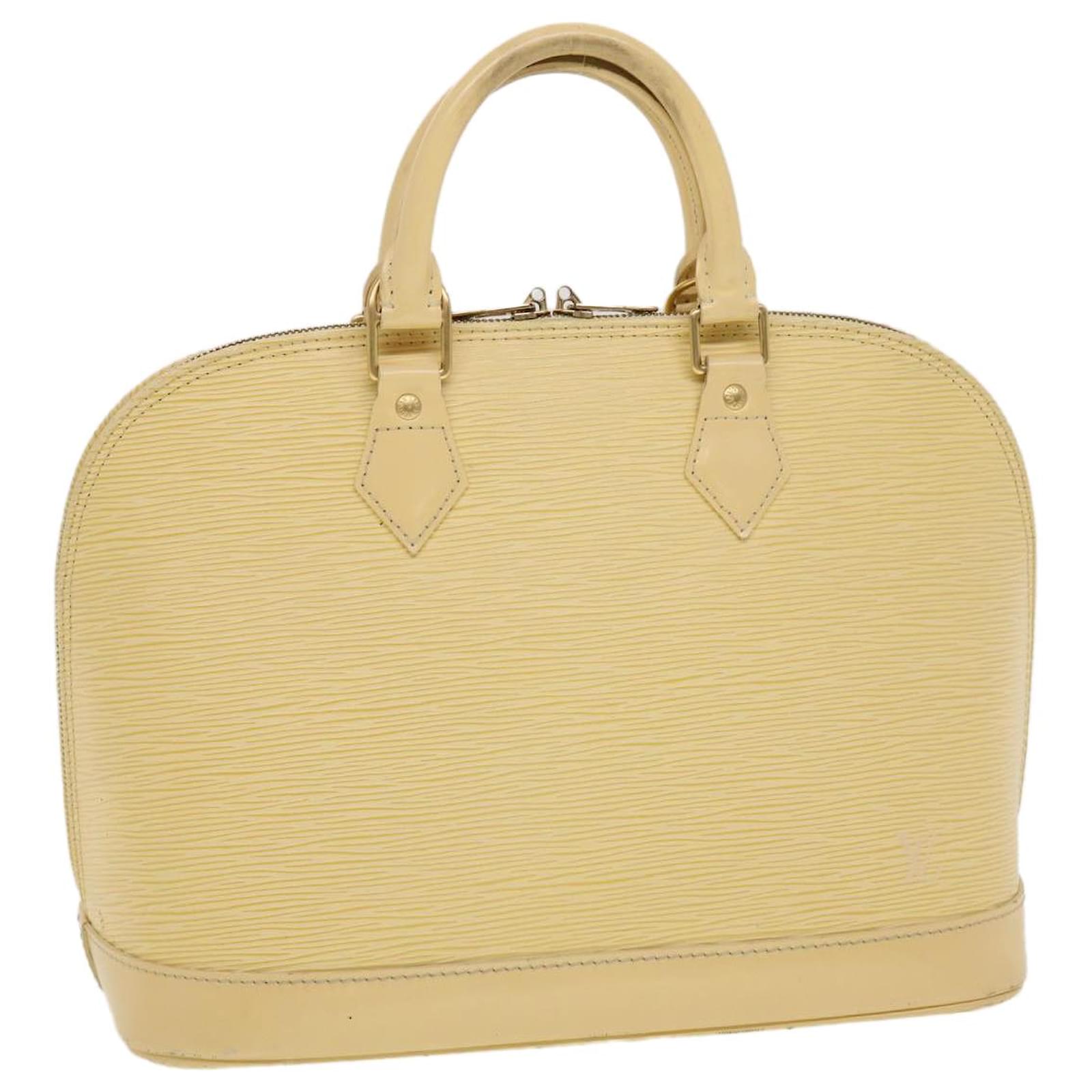 LOUIS VUITTON Epi Alma Hand Bag Cream Vanilla M5214A LV Auth 42530 Leather  ref.934105 - Joli Closet