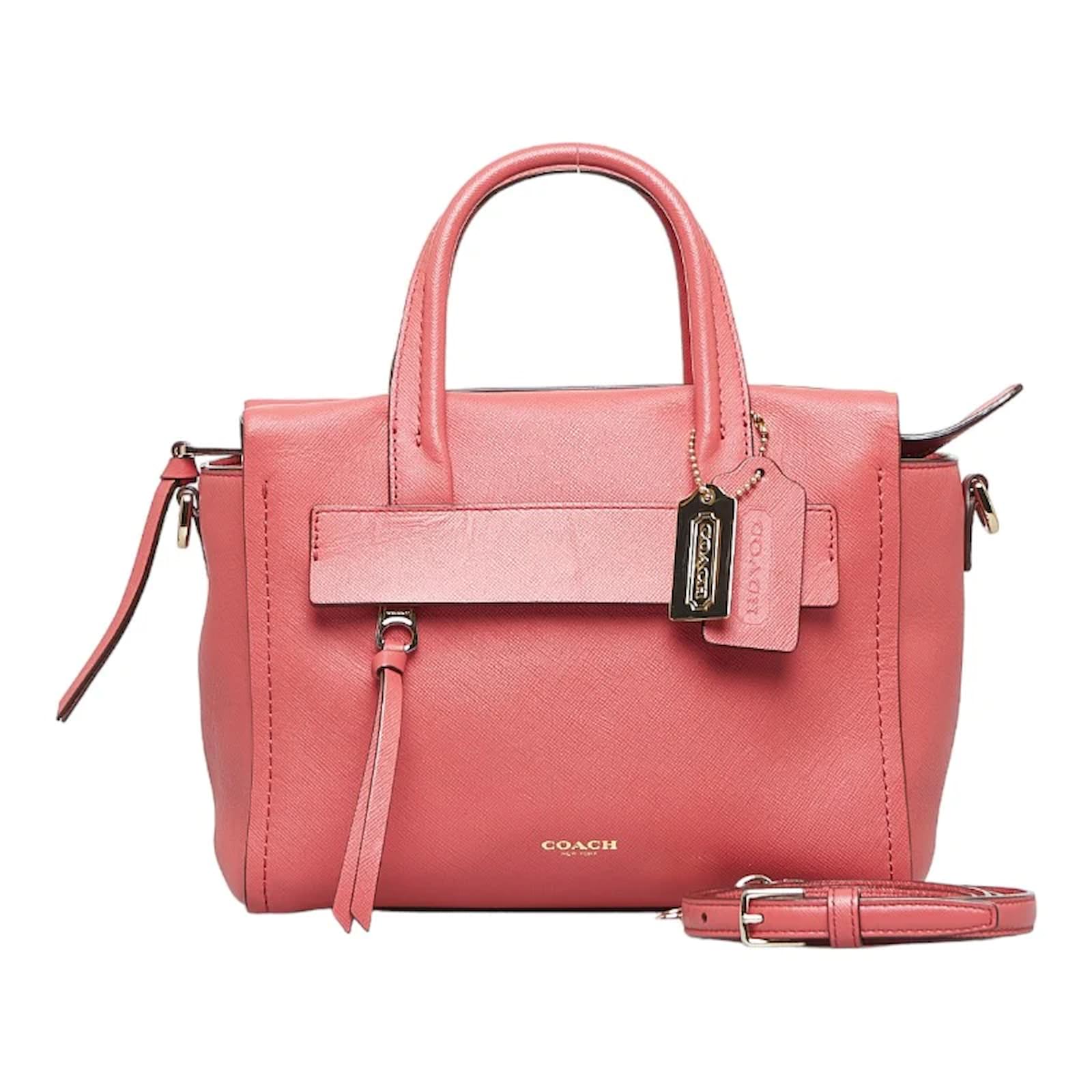 Coach Leather Mini Riley Handbag 30146 Pink Pony-style calfskin ref ...
