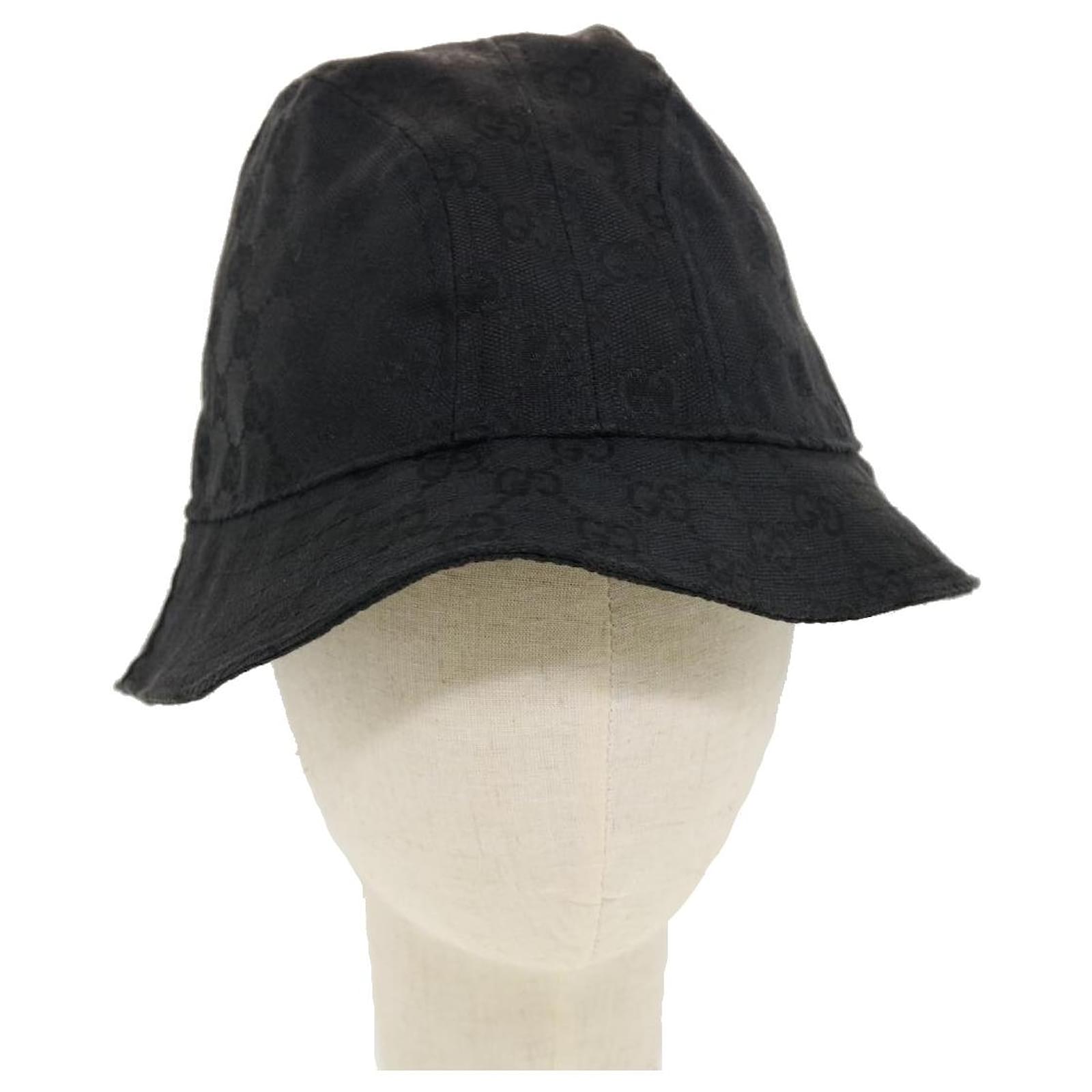 GG Canvas Bucket Hat in Black - Gucci