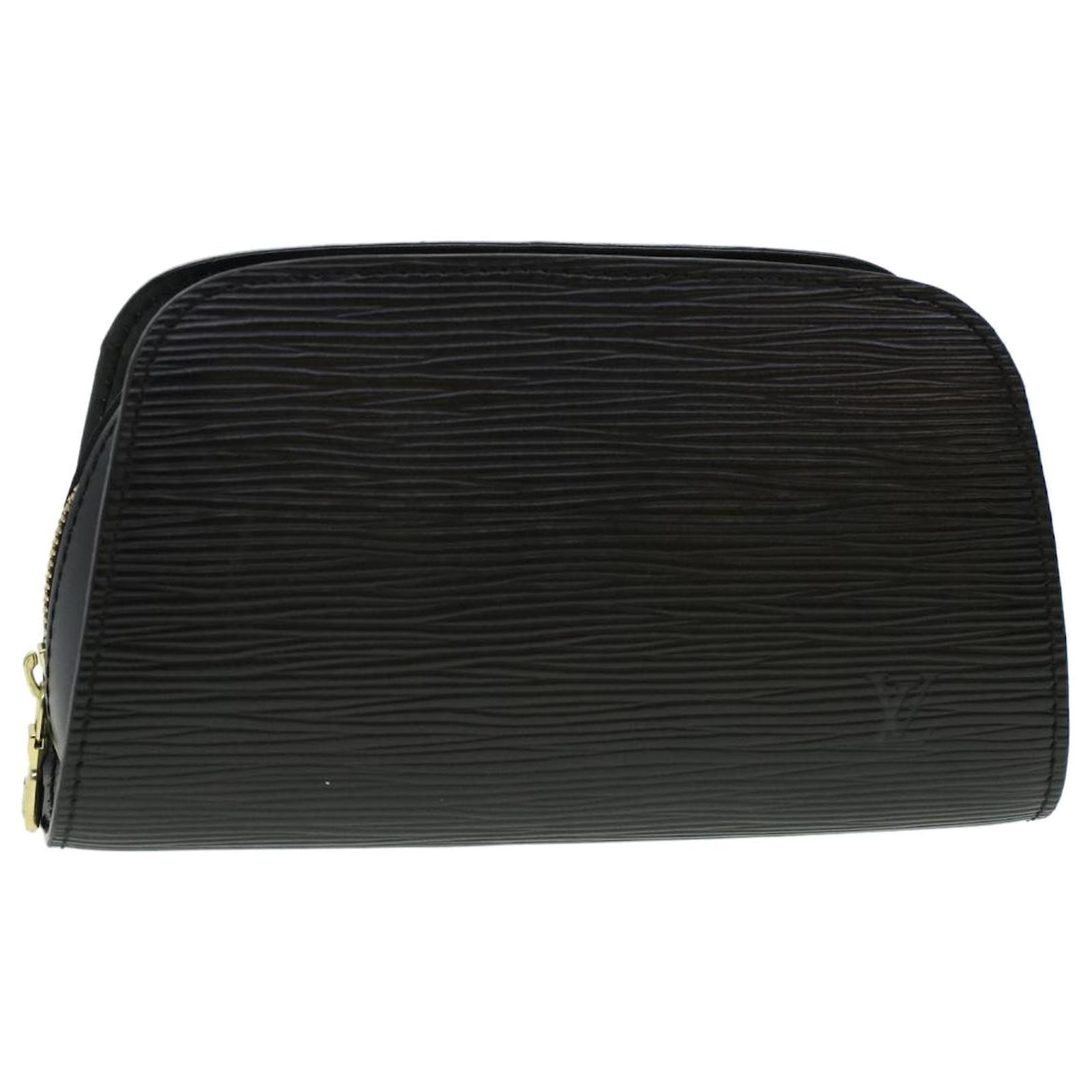 Louis Vuitton Black EPI cosmetic Leather Pouch in 2023