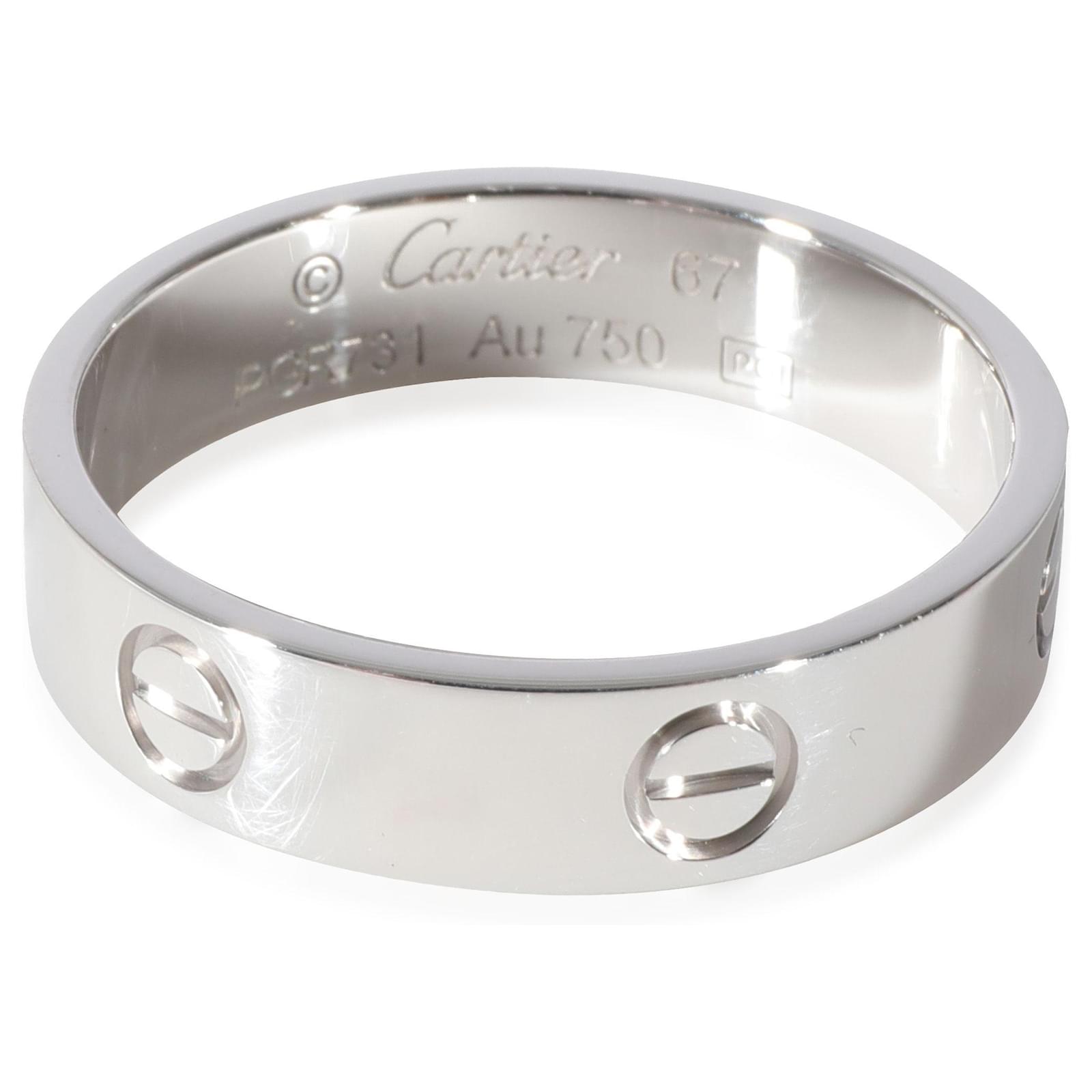 Anillo Cartier Love en 18K oro blanco Plata Met lico Metal ref