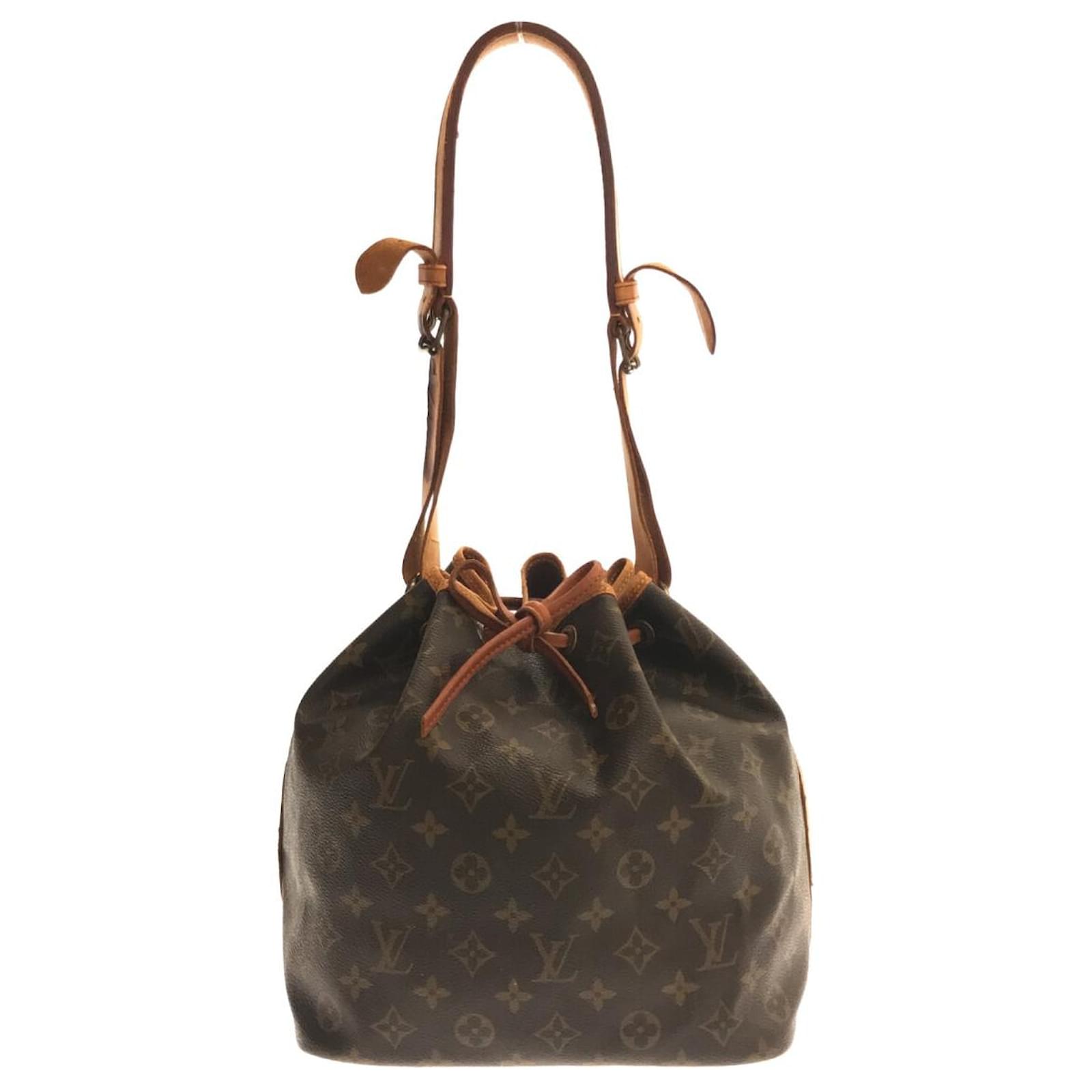 Louis Vuitton LOUIS VUITTON Brown Nomade Leather Petit NOE