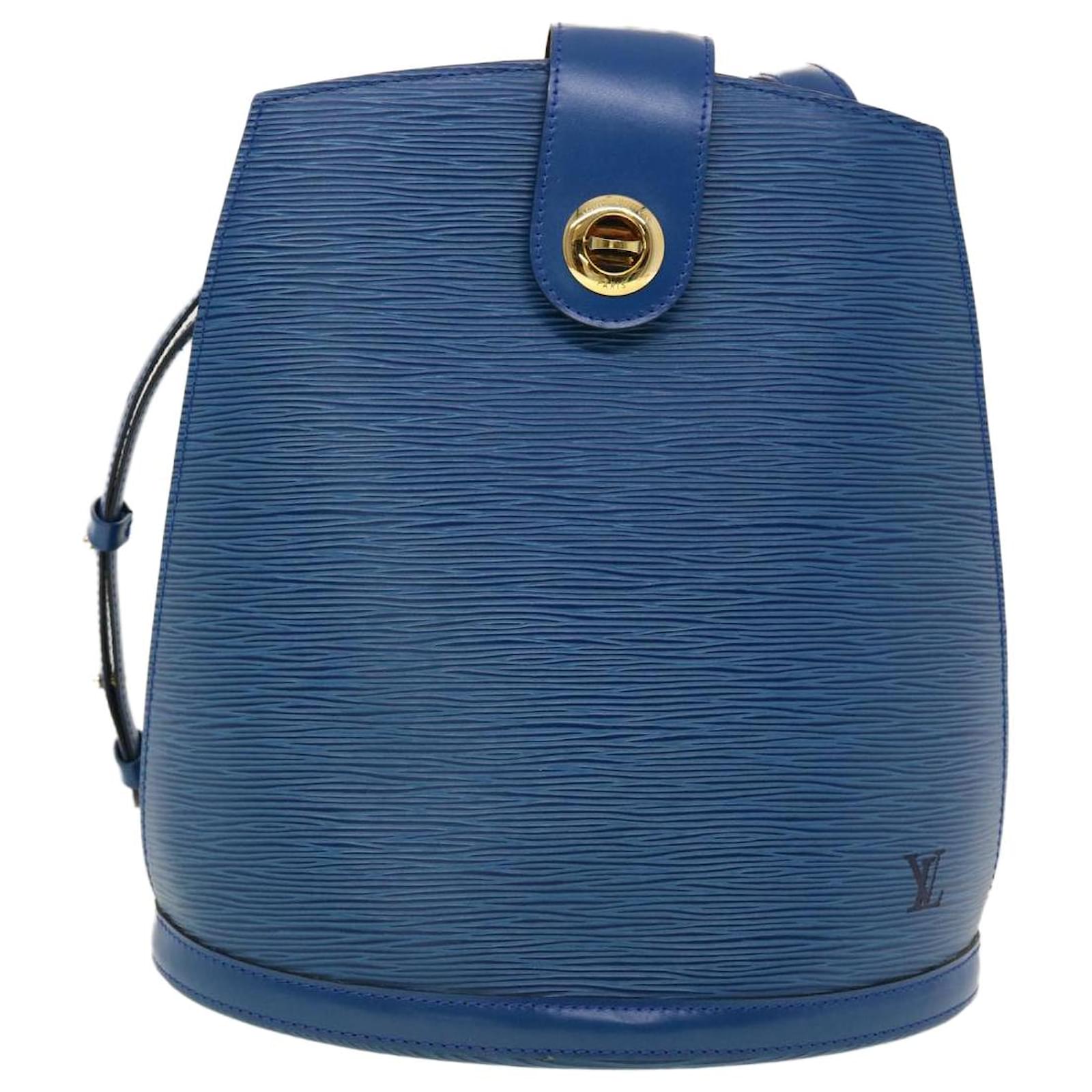 Louis Vuitton Cluny Blue Epi Leather Satchel Cross Body Bag