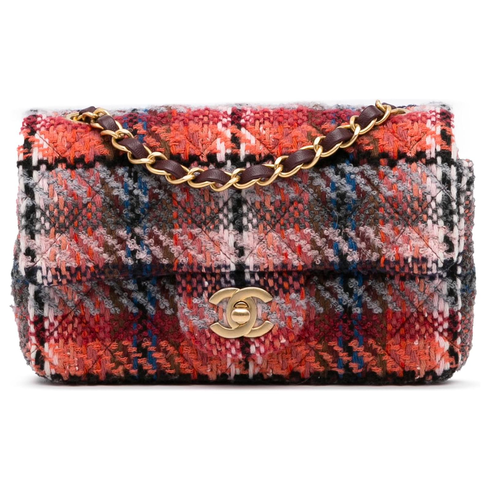 Chanel Multi Mini Tweed Single Flap Bag Multiple colors Cloth ref.935530 -  Joli Closet