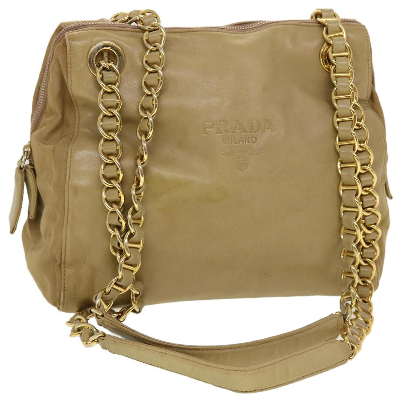 Prada, Bags, Prada Gold Chain Purse