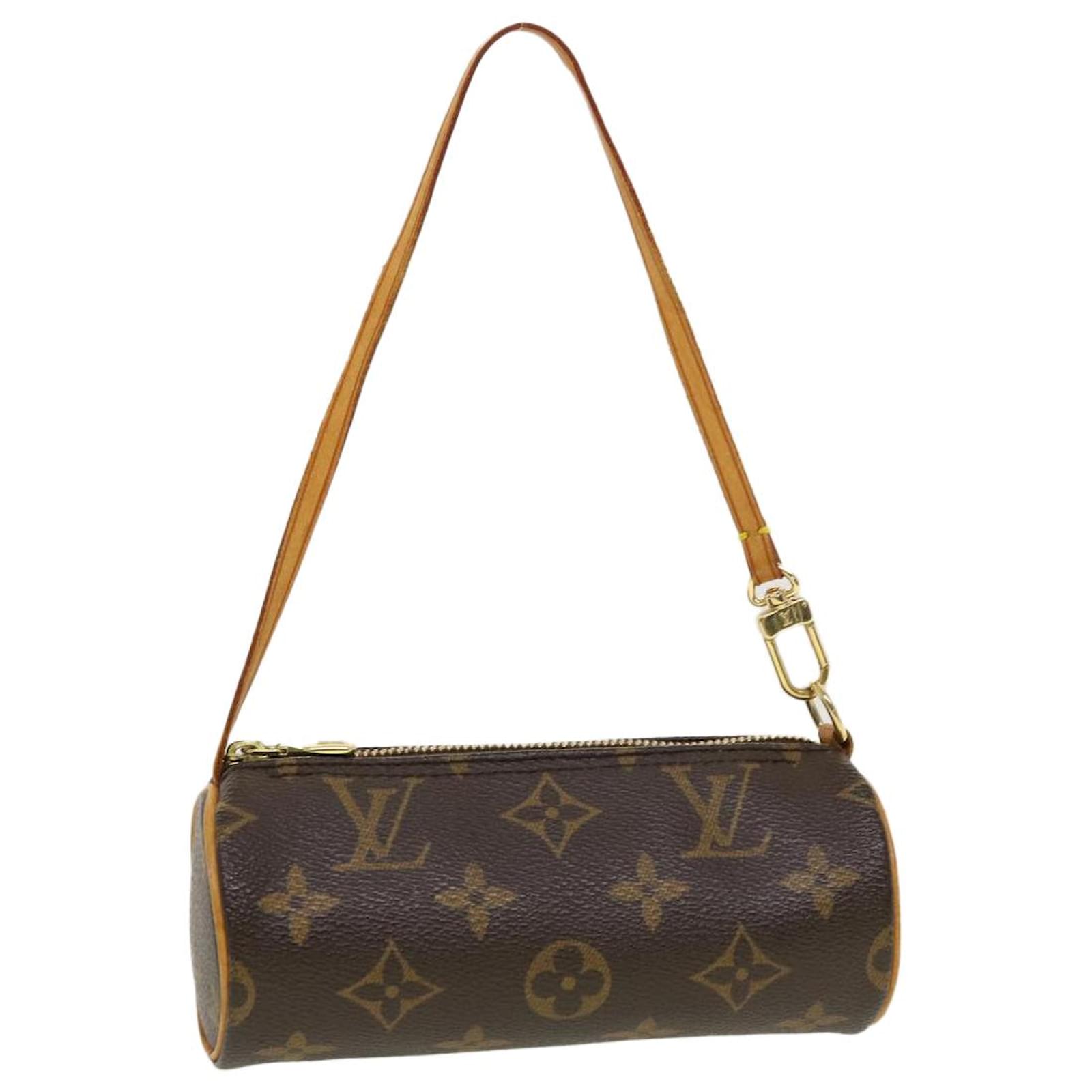 Auth Louis Vuitton Monogram Papillon 30 hand bag with Mini Pouch