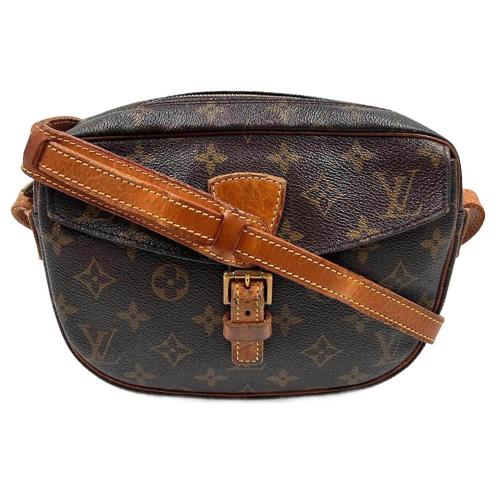 LOUIS VUITTON Jeune Fille PM Shoulder Bag Monogram Leather Brown