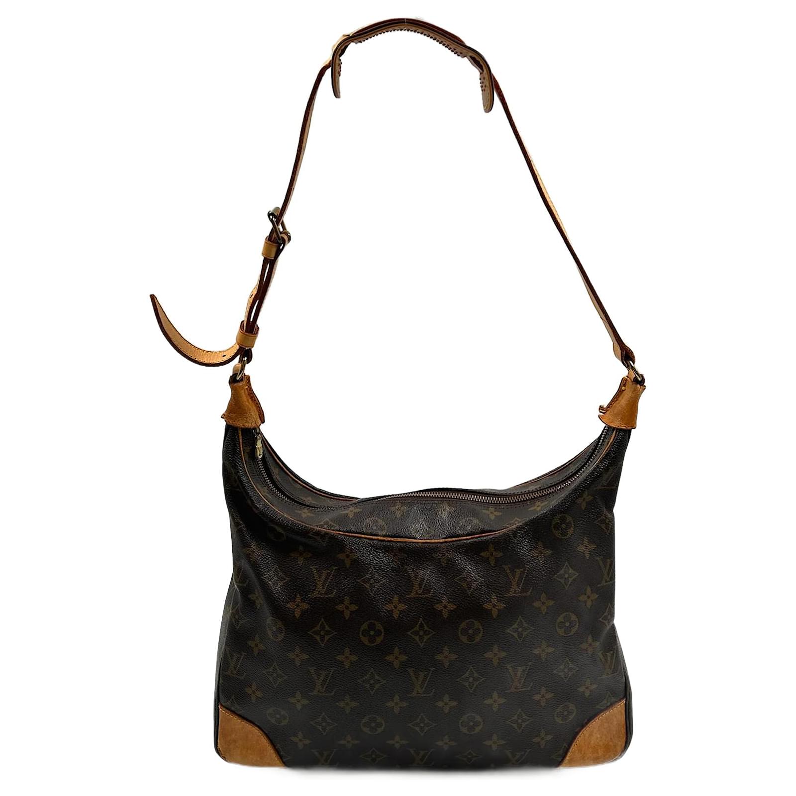 Louis Vuitton Monogram Boulogne Zip Hobo Shoulder Bag 7LVS1210