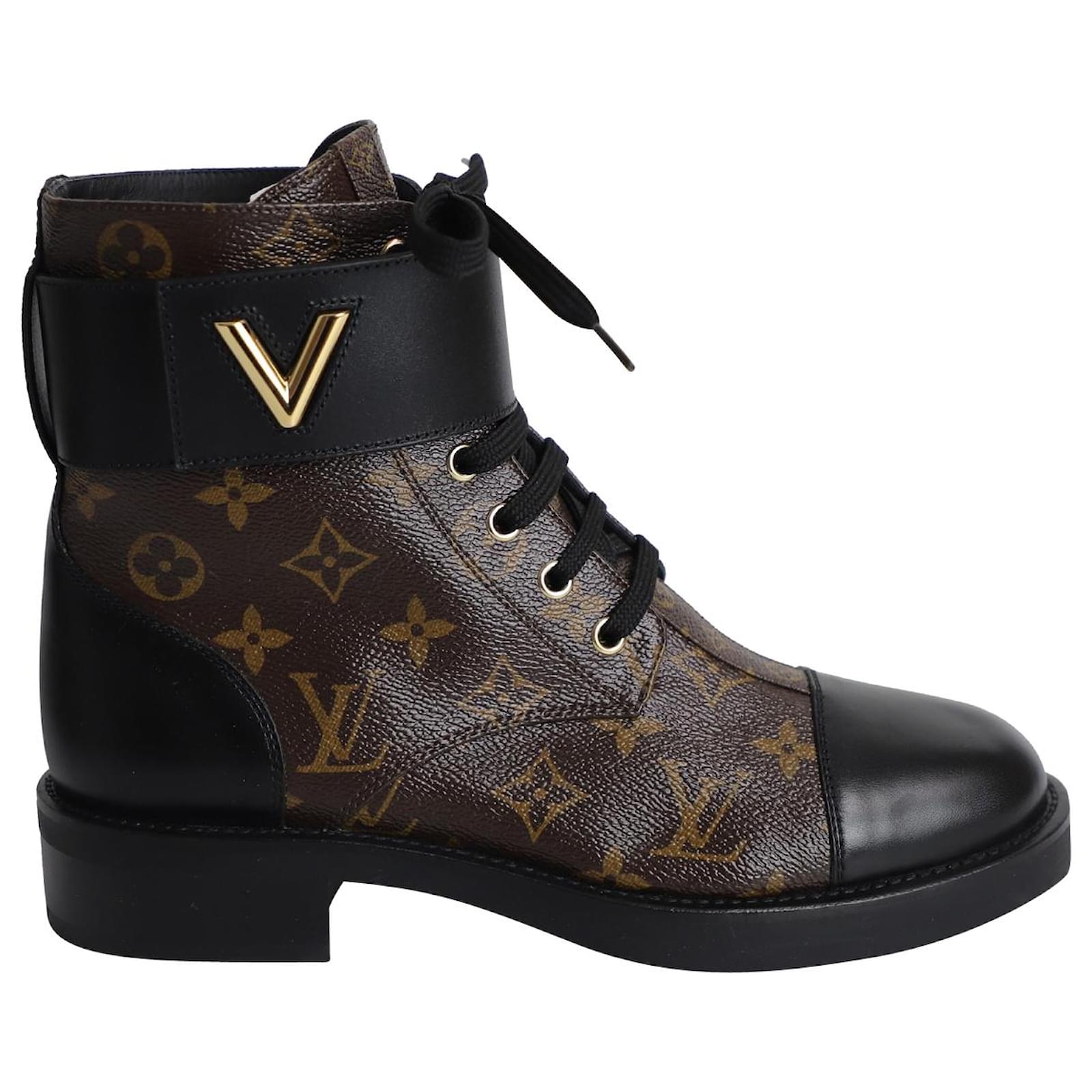 Louis Vuitton Wonderland Monogram Leather Ankle Boots Size 38 US 8 UK 5 AU 7