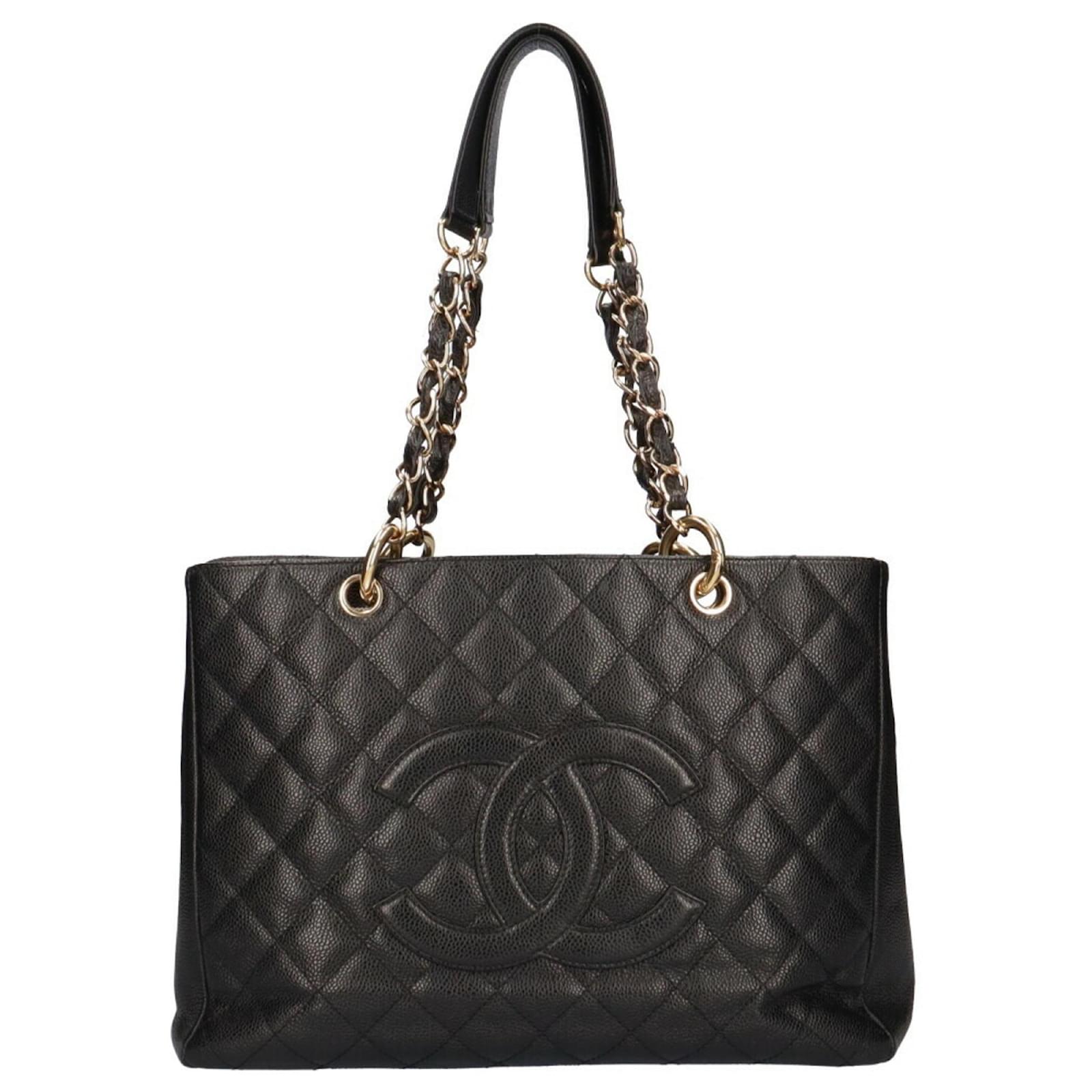 Timeless Chanel GST (grand shopping tote) Black Leather ref.936321 - Joli  Closet