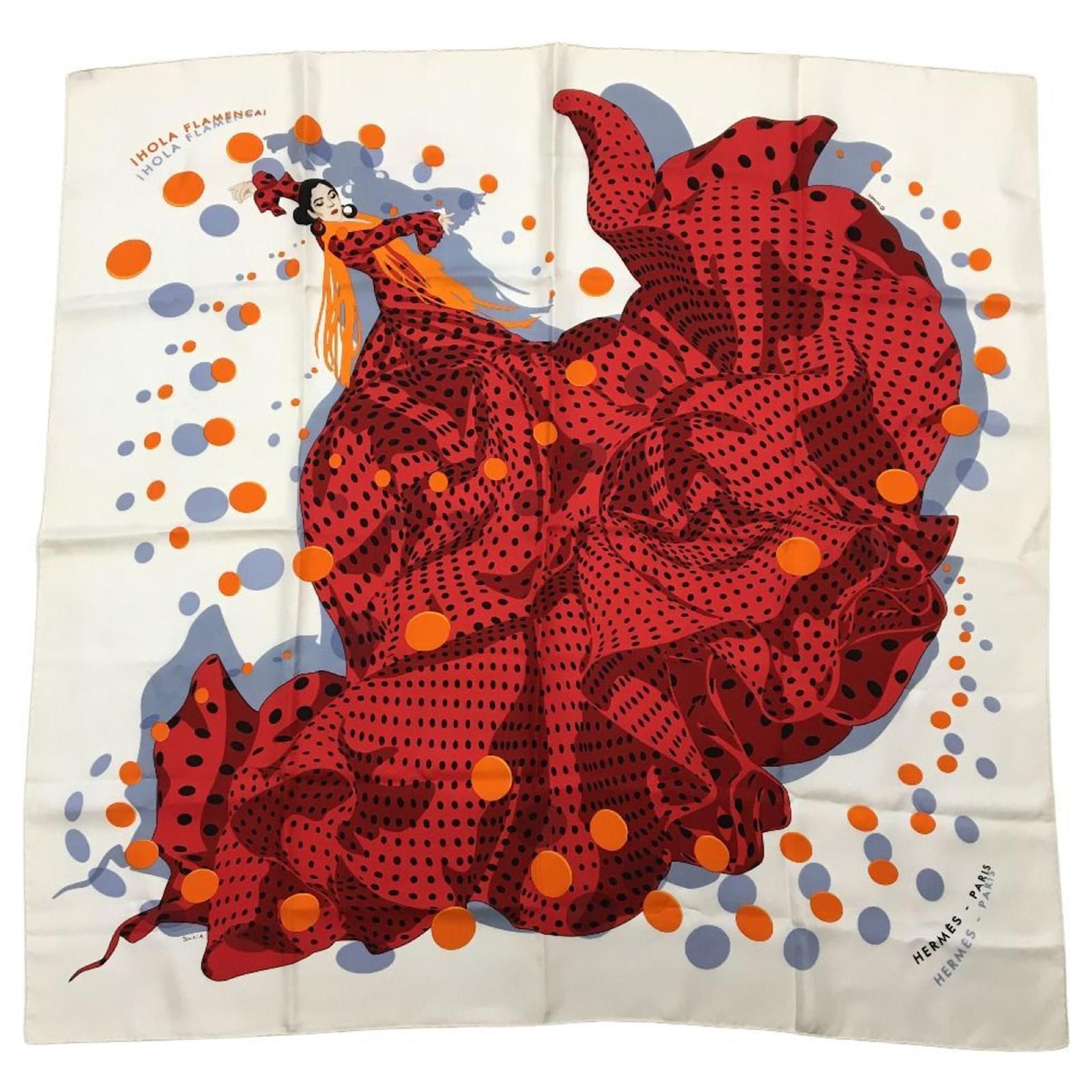 HERMES Carre 90 MONT SAINCT MICHEL silk scarf Beige cream main image 1