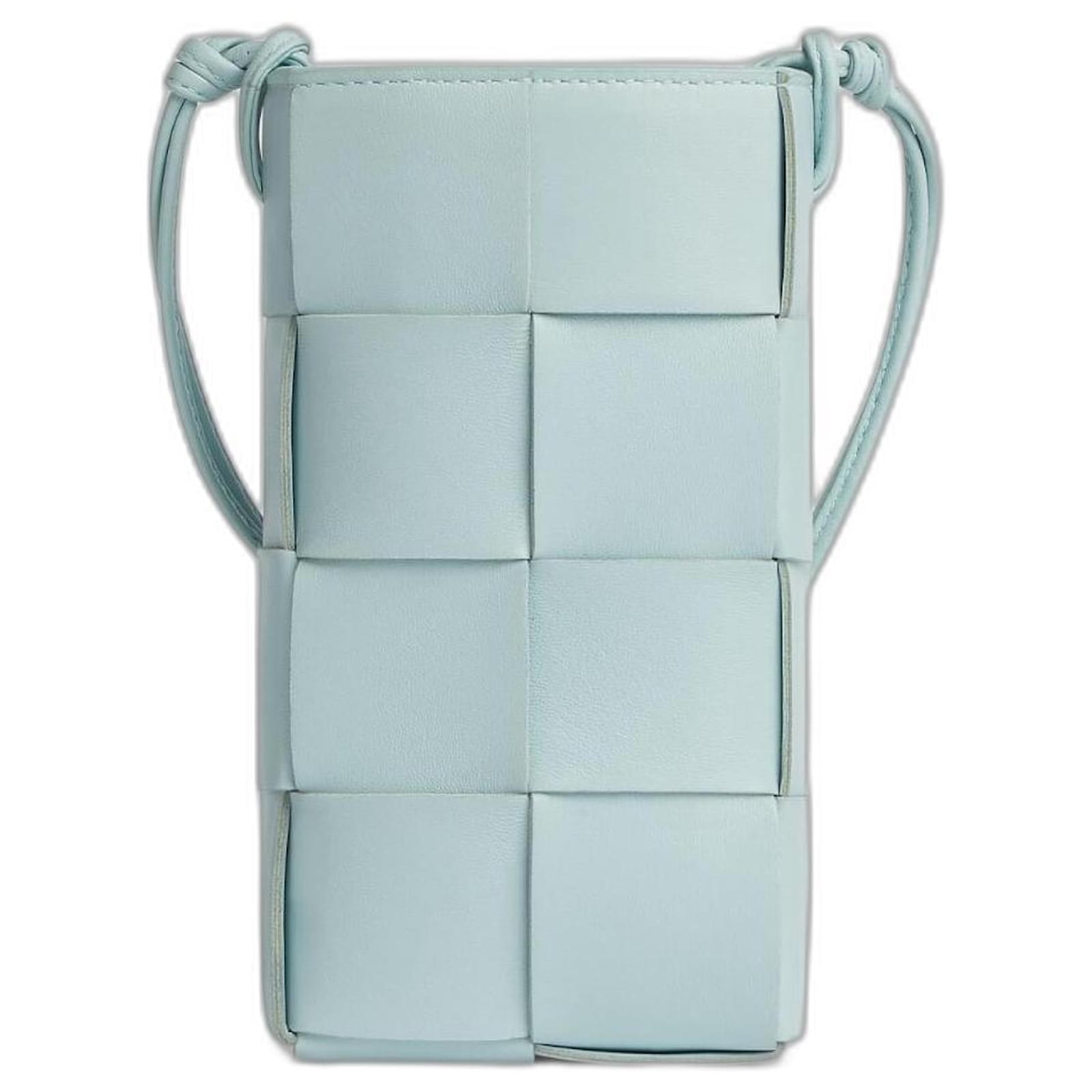 Bottega Veneta Mini Cross-Body Cassette Bag Light blue Leather ref.937002 -  Joli Closet