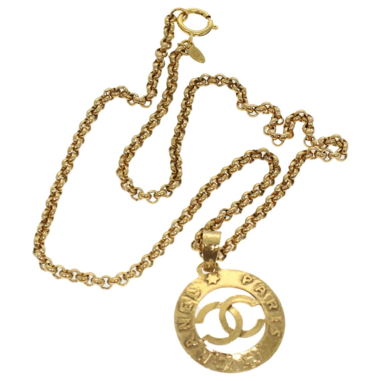 Chanel Necklace Cc Logo, Chanel Inspired Necklace Cc
