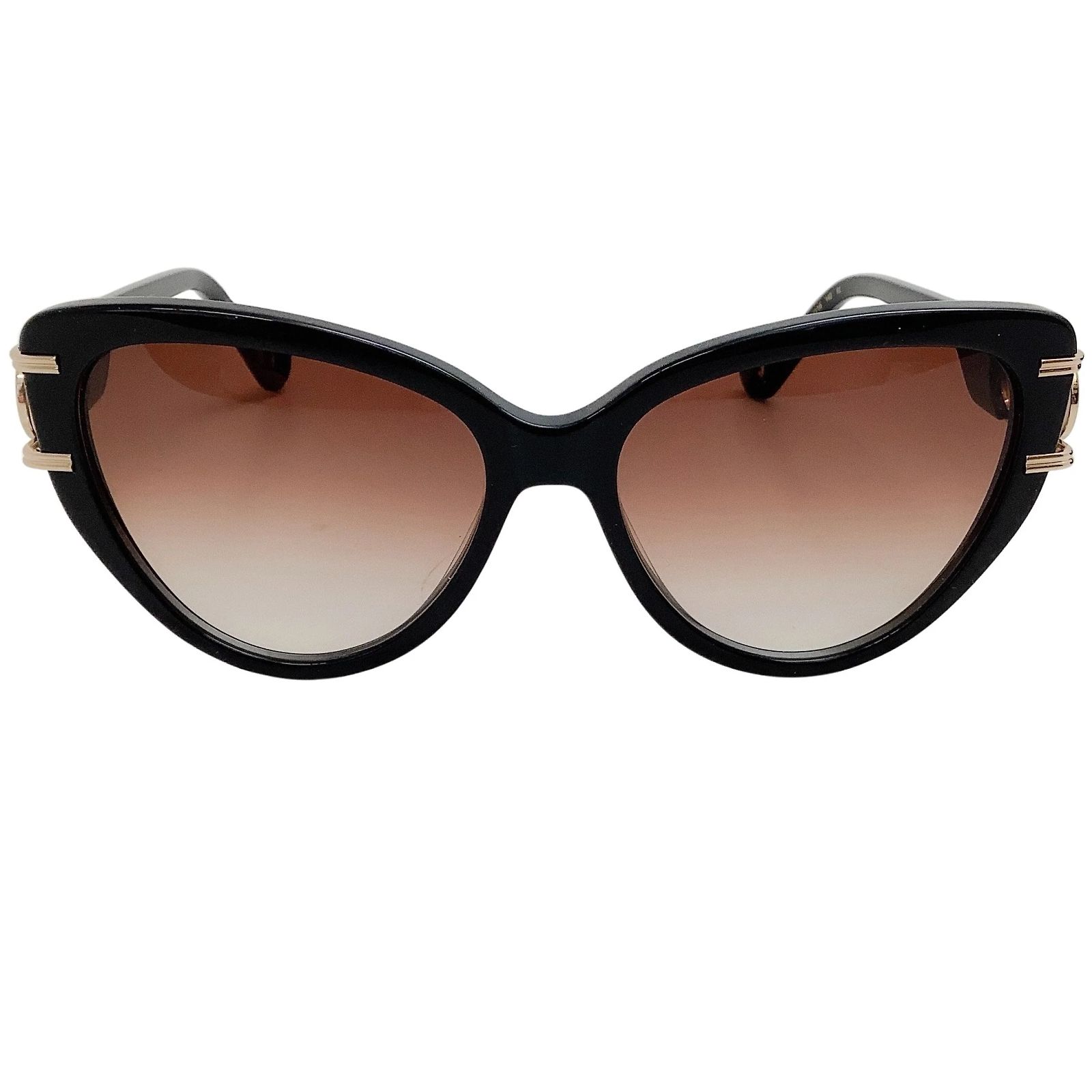 Lanvin Black with Gold Logo Arms Sunglasses Plastic ref  display picture 1