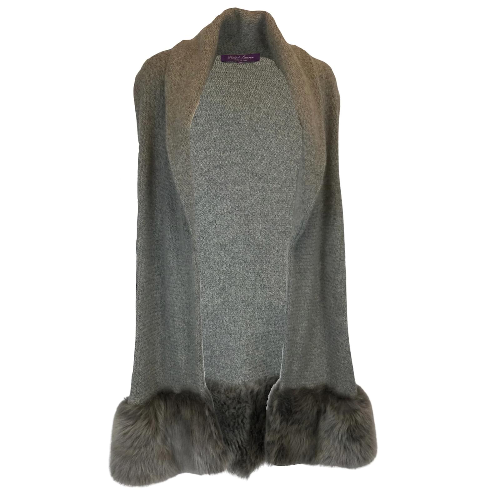 Ralph Lauren Collection Grey Cashmere & Silk Knit Vest ref.937673