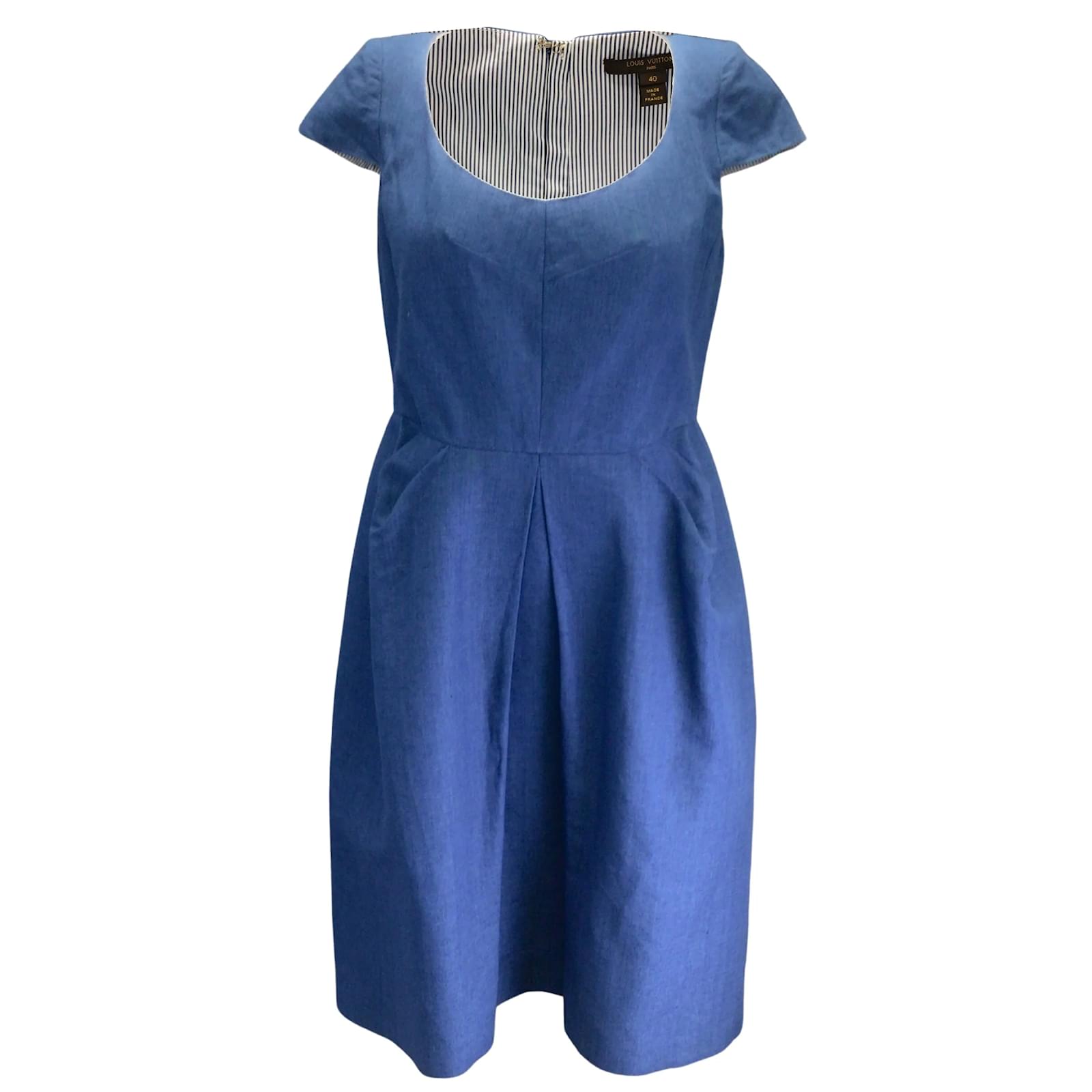 louis vuitton blue dress