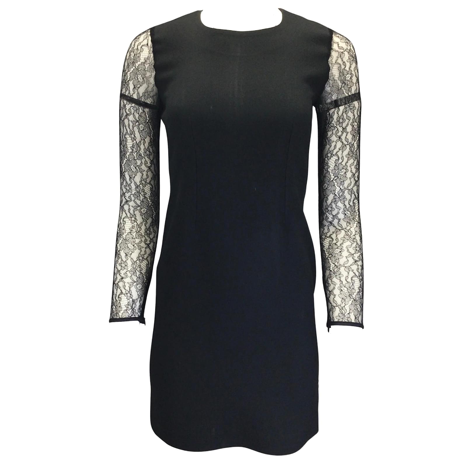 chinese dress ladies Michael Kors Black & Nude Lace Dress sz 4 main image 0