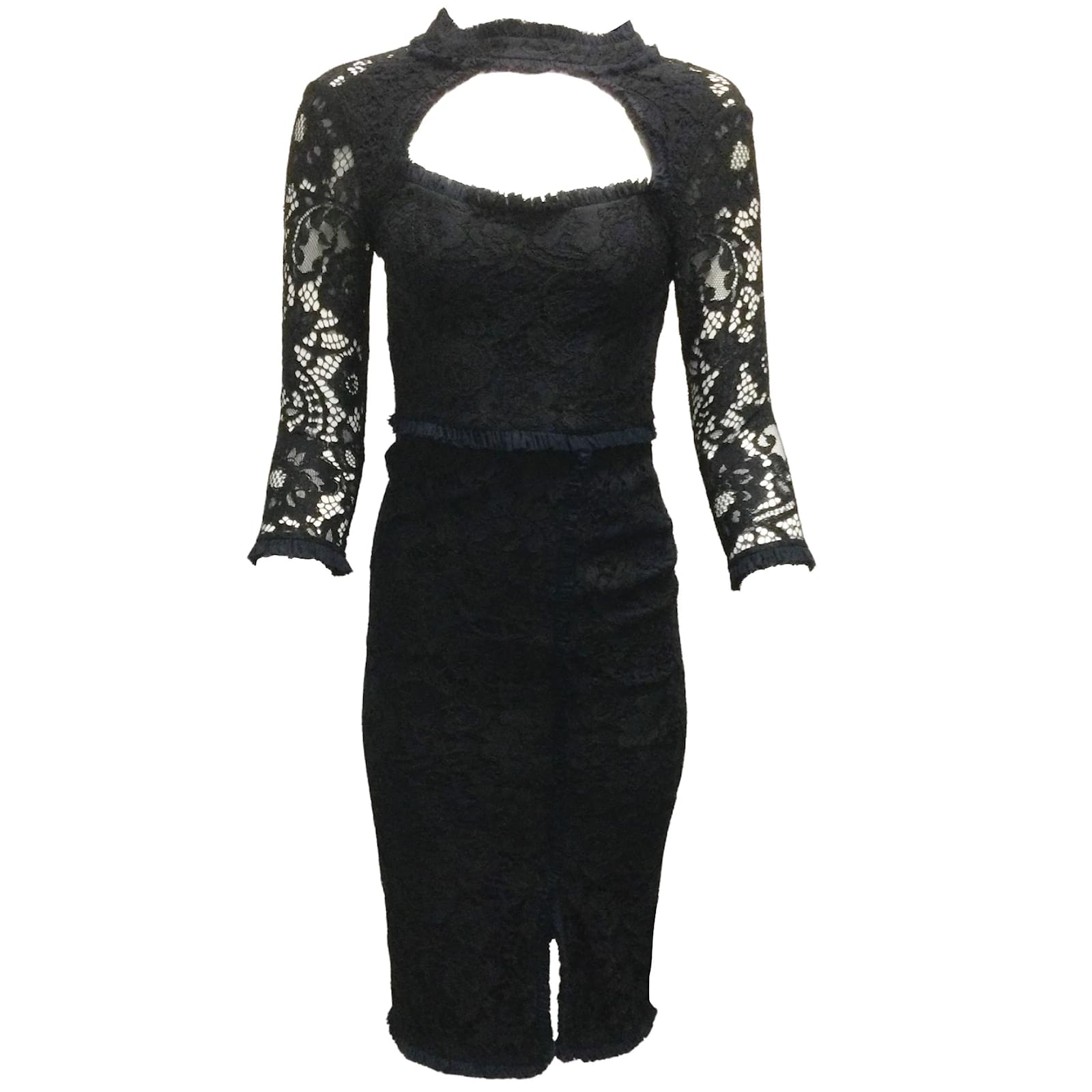 formal black lace dress The Jules Dress in Black Chantilly Lace  V. Chapman
