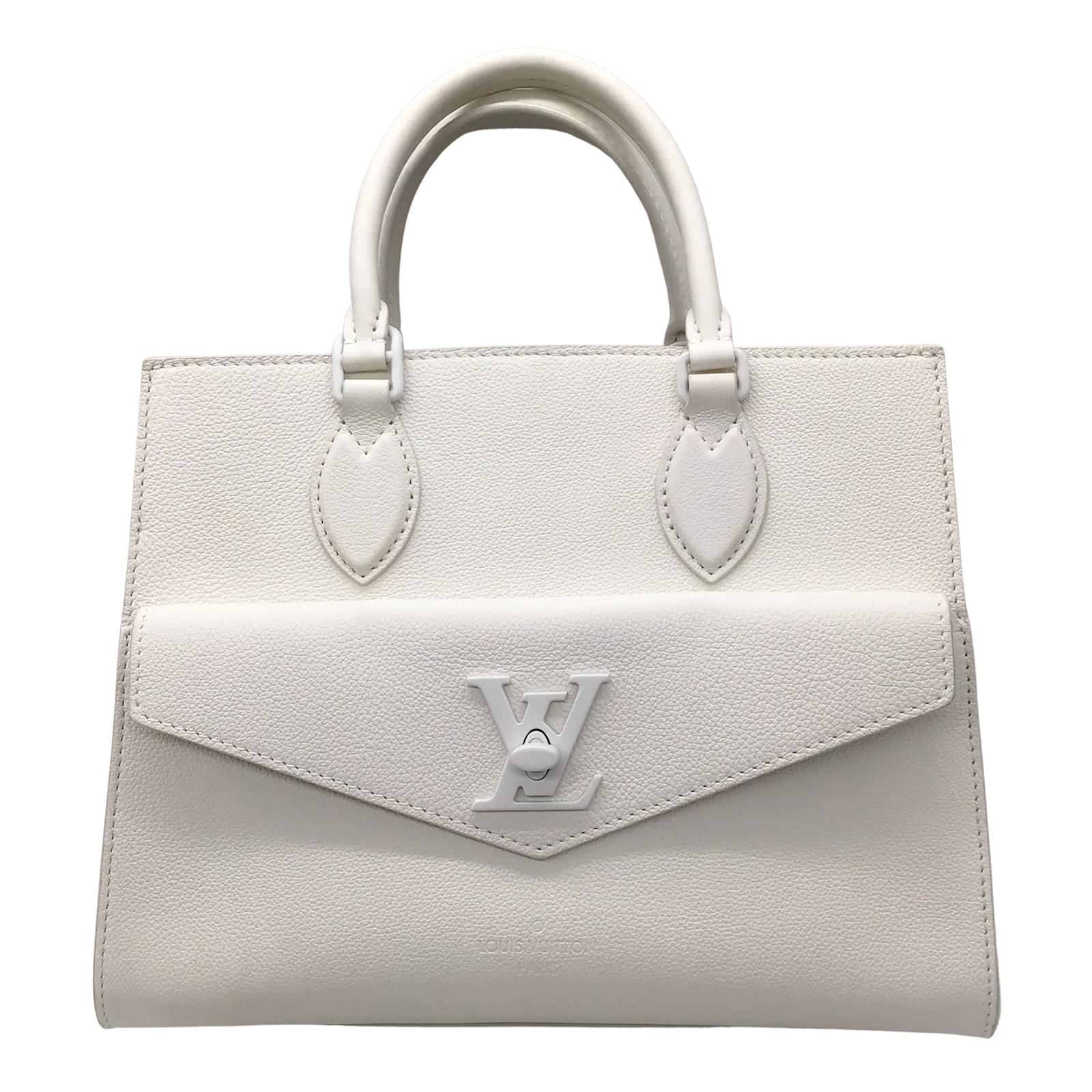 Louis Vuitton Lockme Monochrome PM Leather Tote Handbag