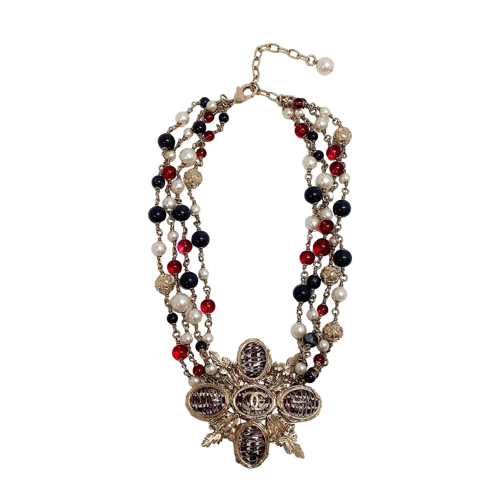 Chanel Vintage Imitation Pearl And Gold Metal CC Necklace, 1994 Available  For Immediate Sale At Sotheby's