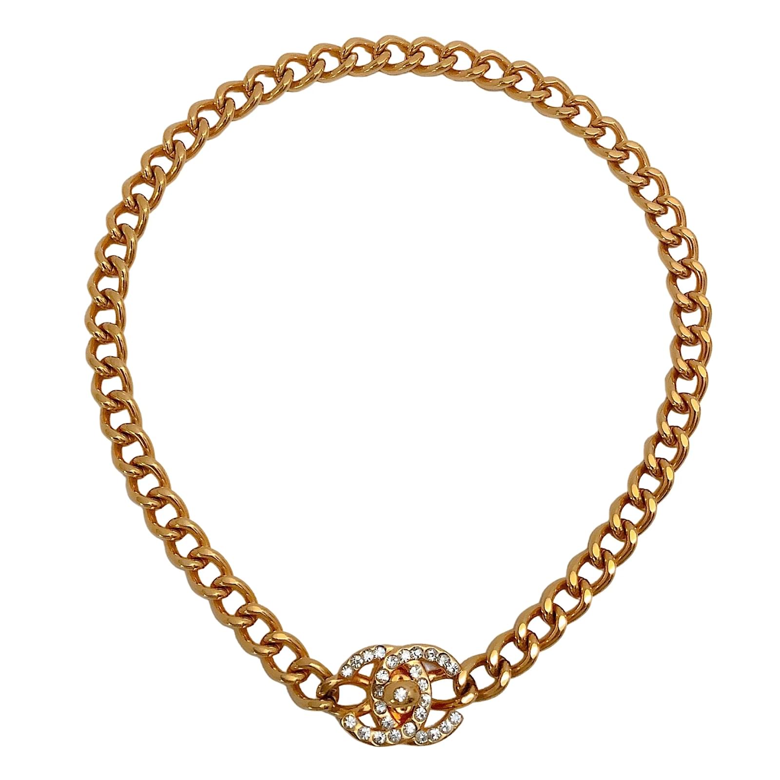 Cc necklace Chanel Gold in Gold plated - 41713173