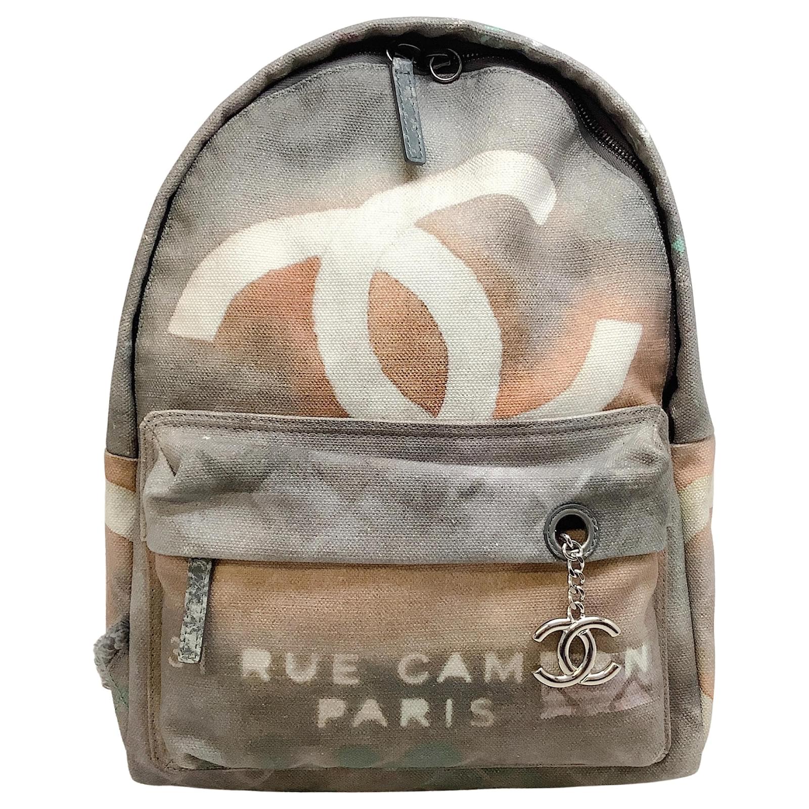 Handbags Chanel Chanel 2014 Art School Grey Multi Canvas Backpack