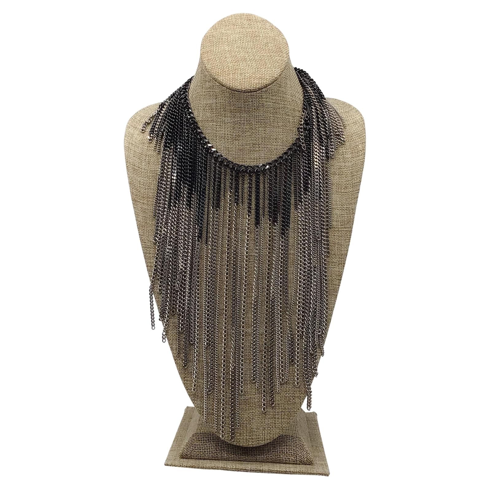 Chanel 'CC' Pearl and Fringe Embellished Necklace