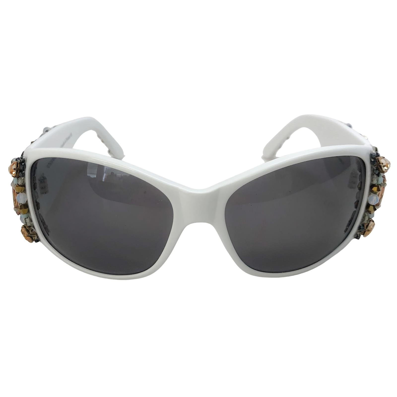 Sunglasses Chanel Chanel White Crystal Bijou Numero 1 Sunglasses
