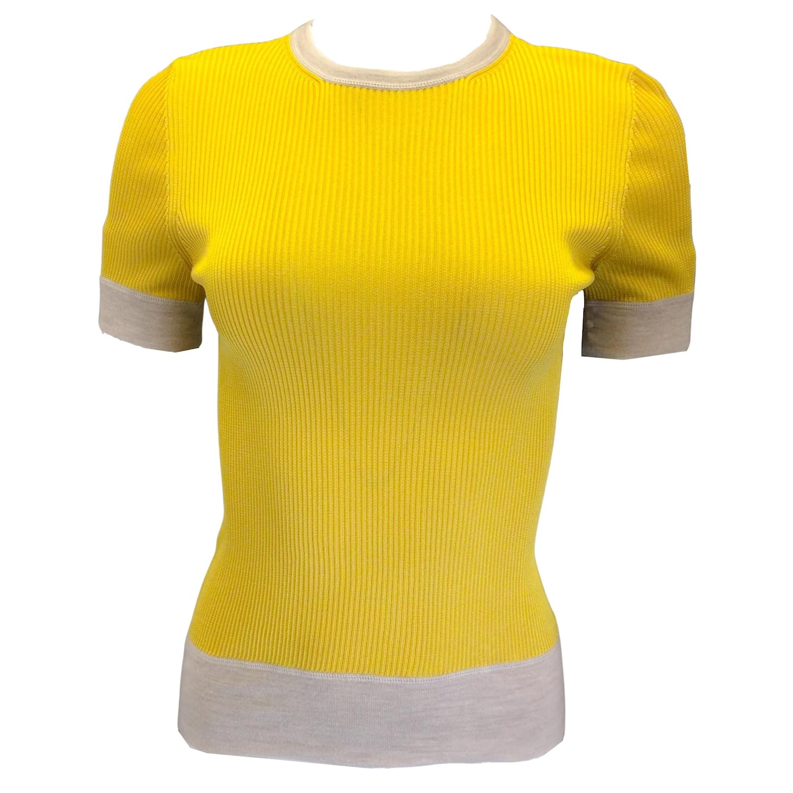 Christian dior yellow outlet sweater