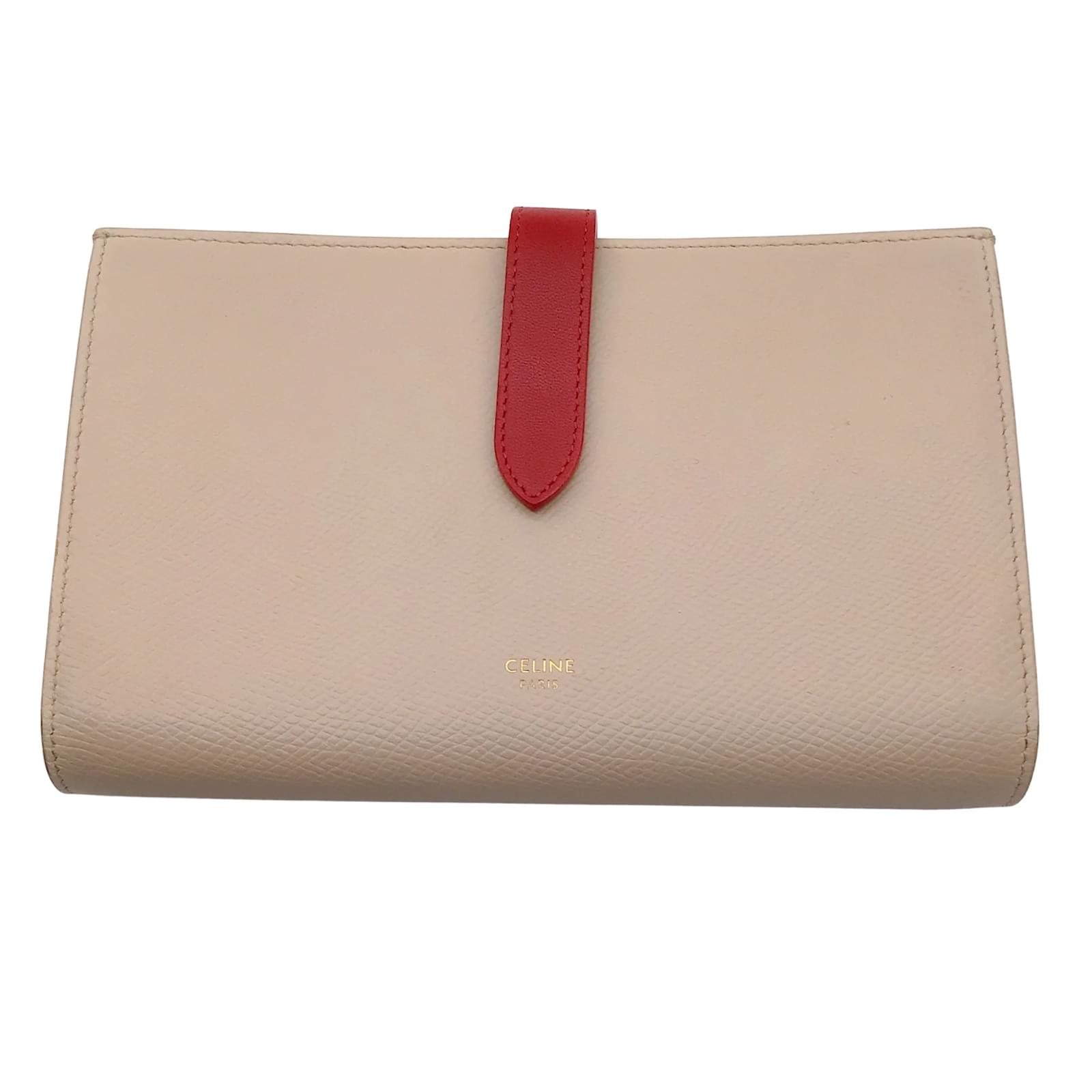 ZIPPED COIN PURSE IN GRAINED CALFSKIN - CREAM