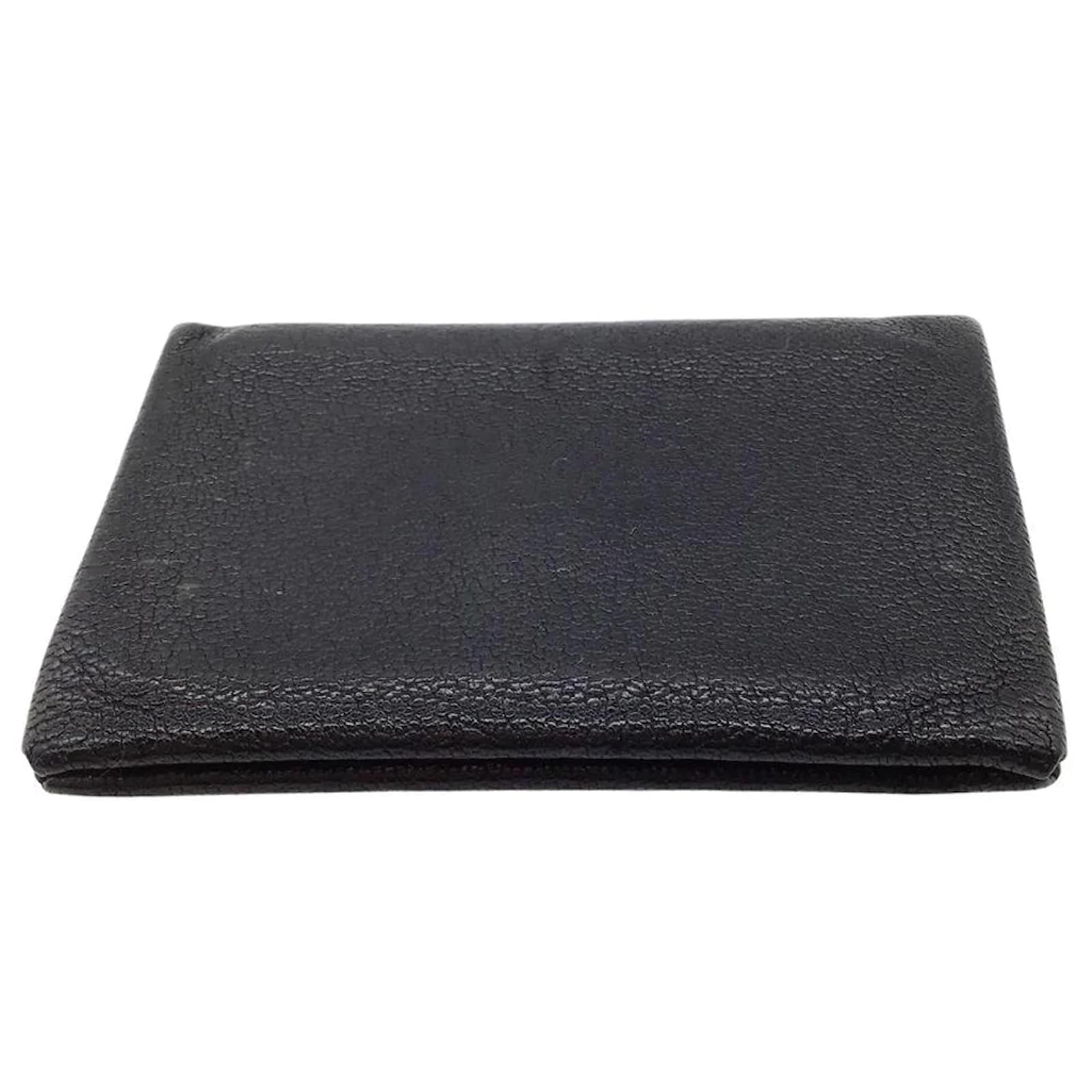 Hermès Black Calvi Card Holder Wallet Leather ref.939352 - Joli Closet