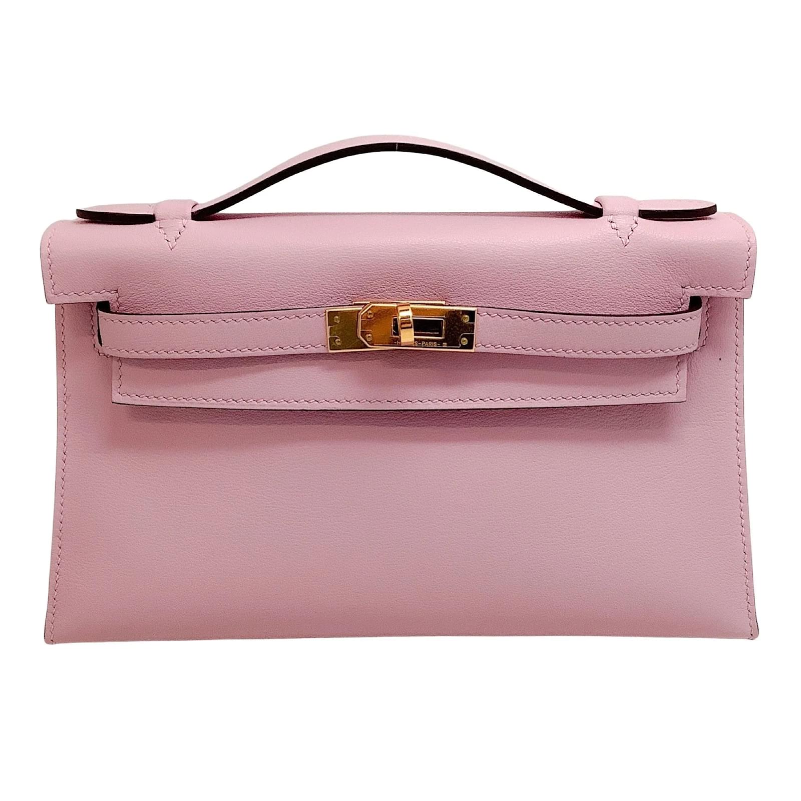 Hermes Kelly Bag Box Leather Gold Hardware In Pink
