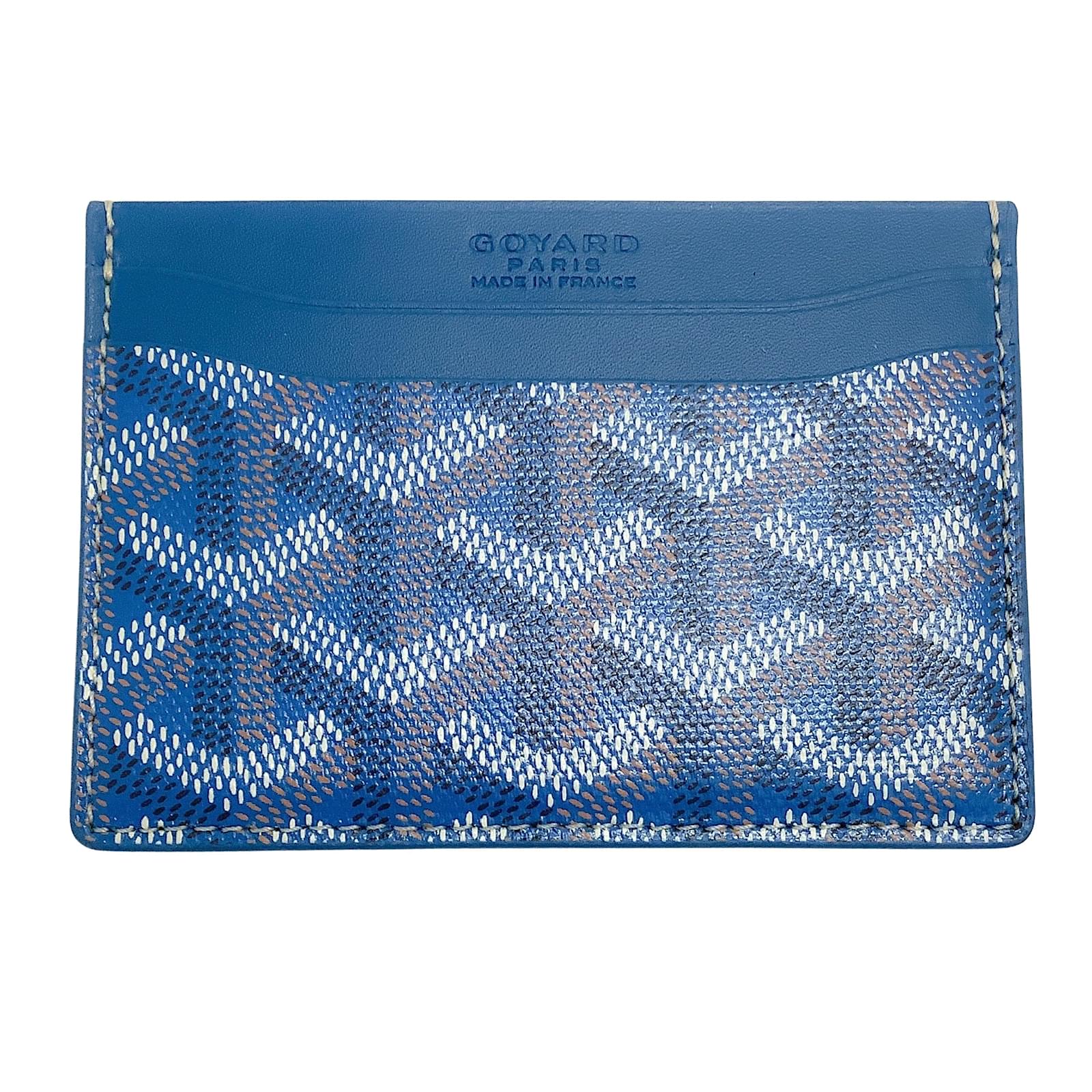 Goyard Blue Goyardine Saint Sulpice Card Holder Leather ref.939651 - Joli  Closet