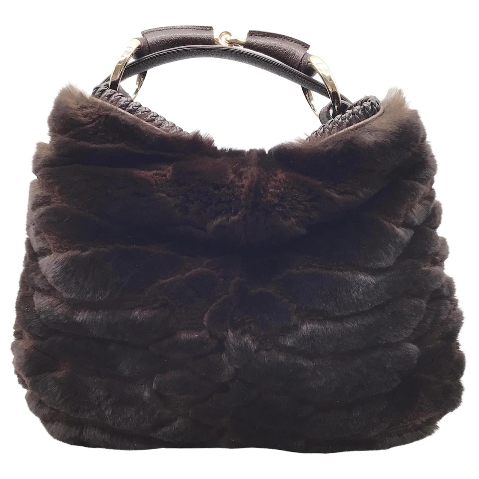 Gucci clearance fur bag