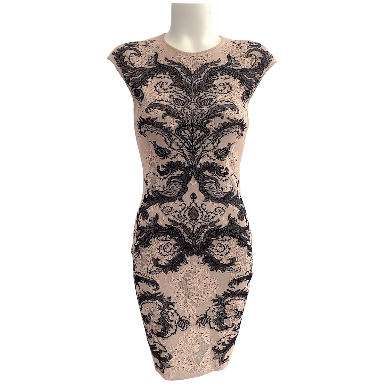 long black dress style Shop Nox Anabel dress T865 at PromGirl. See sheer-waist short embroidered-lace party dresses under and lace-up short lace cocktail dresses for main image 1