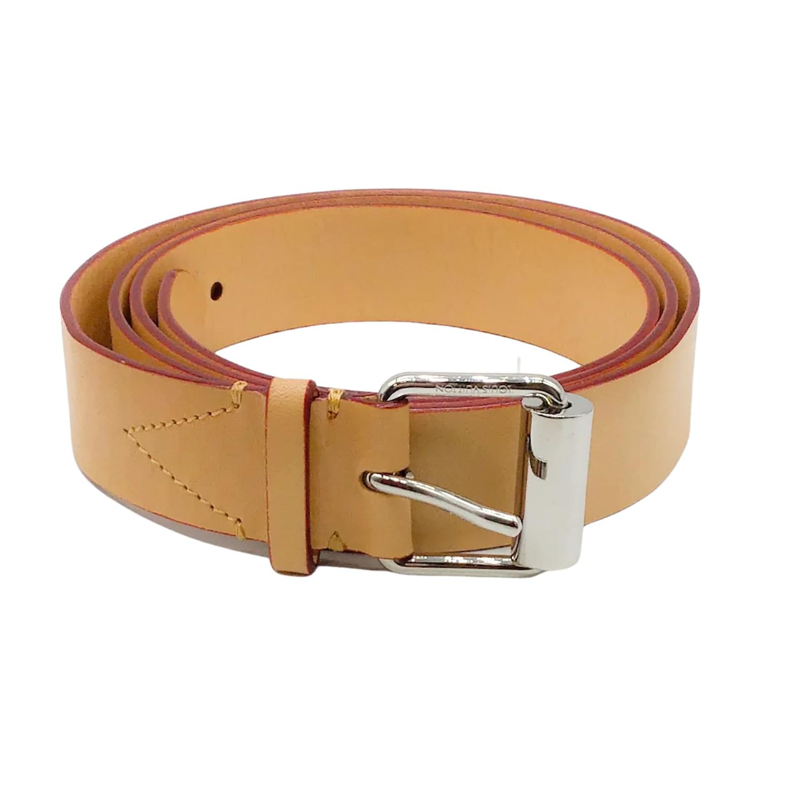 Louis Vuitton Natural Tan Leather Belt Brown ref.939931 - Joli Closet