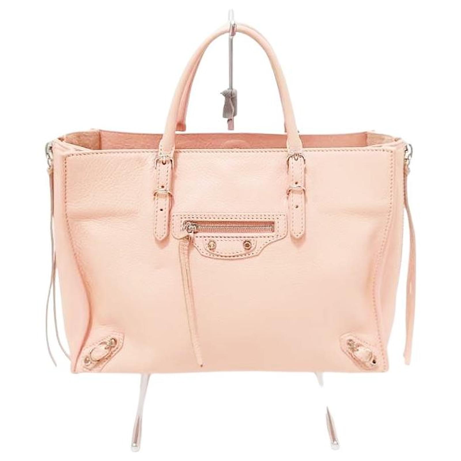 BALENCIAGA Pink Papier A4 Leather Tote