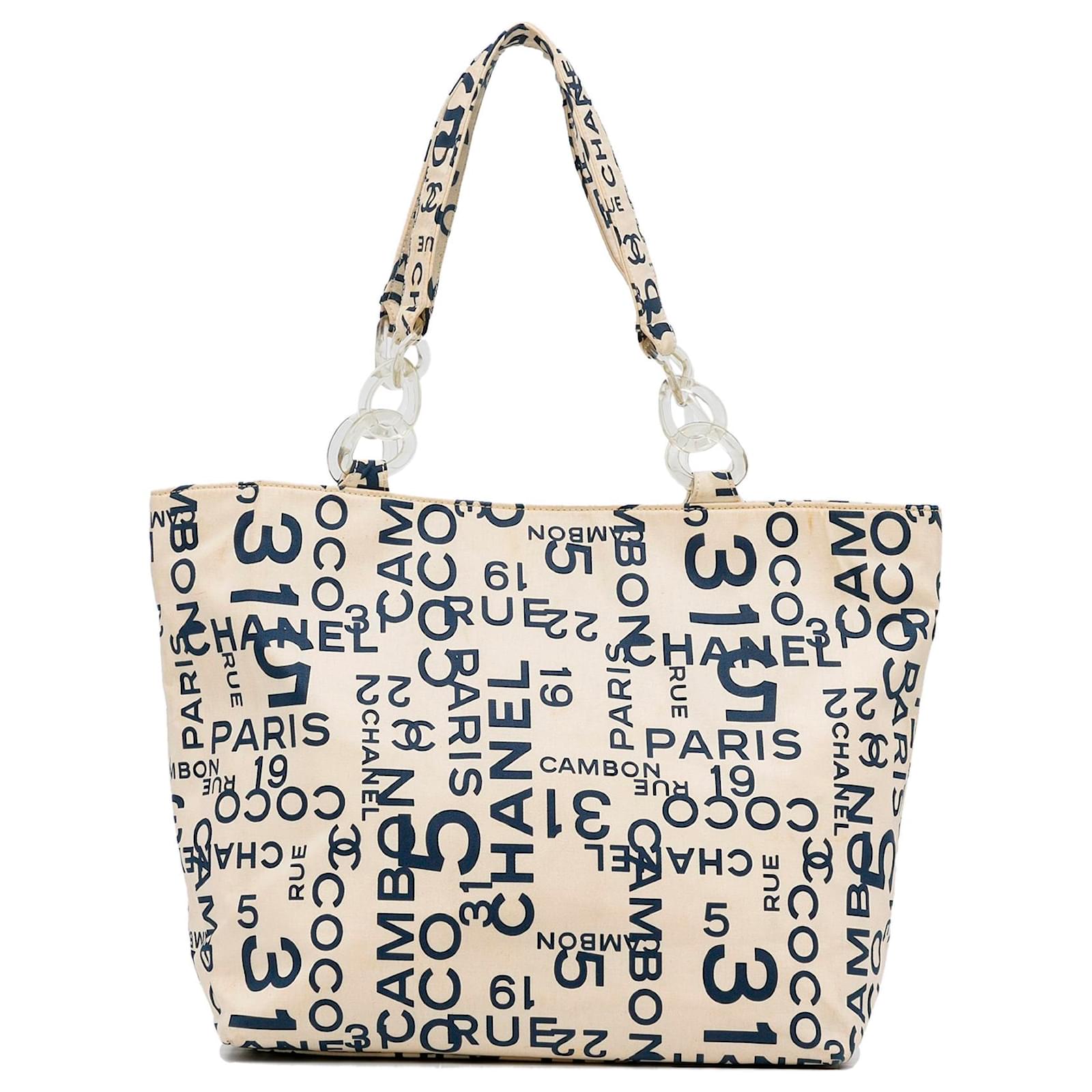 Chanel Brown By the Sea Line Shopping Tote Beige Cloth Cloth ref.940811 -  Joli Closet