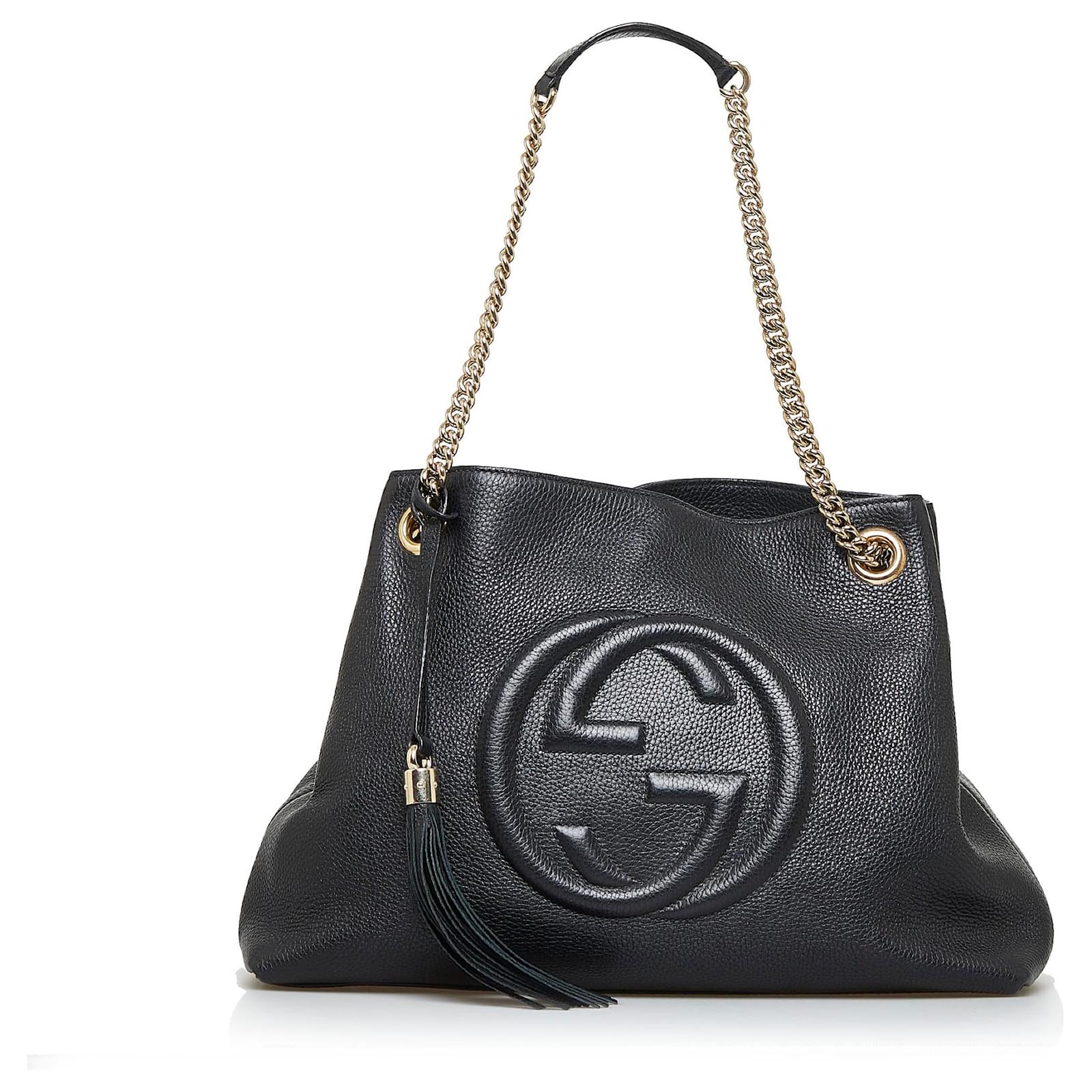 Gucci Black Leather Medium Soho Tote Bag Gucci