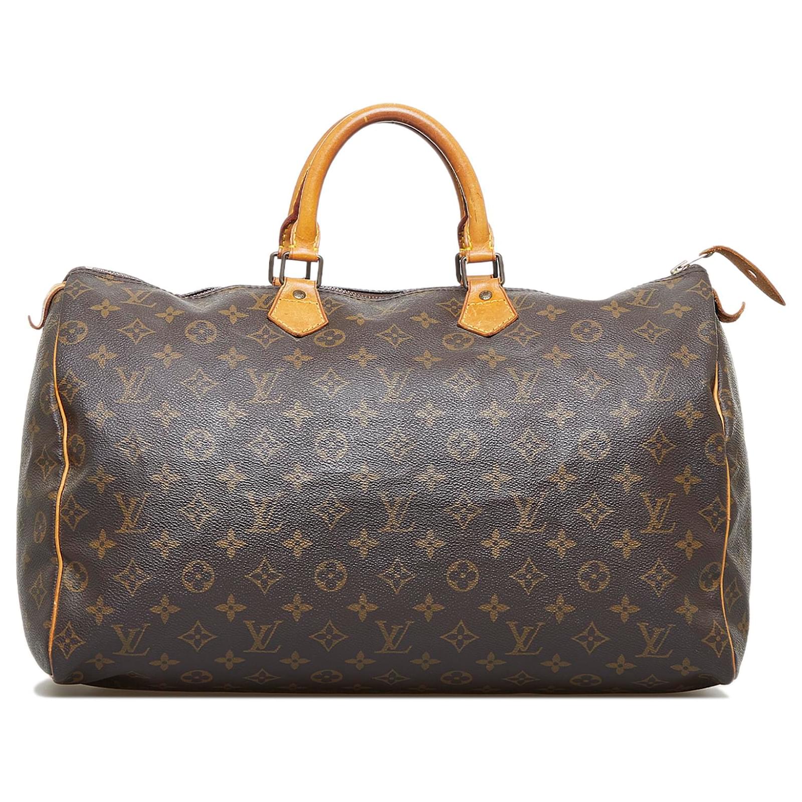 Louis Vuitton Brown Monogram Speedy 40 Leather Cloth ref.940871