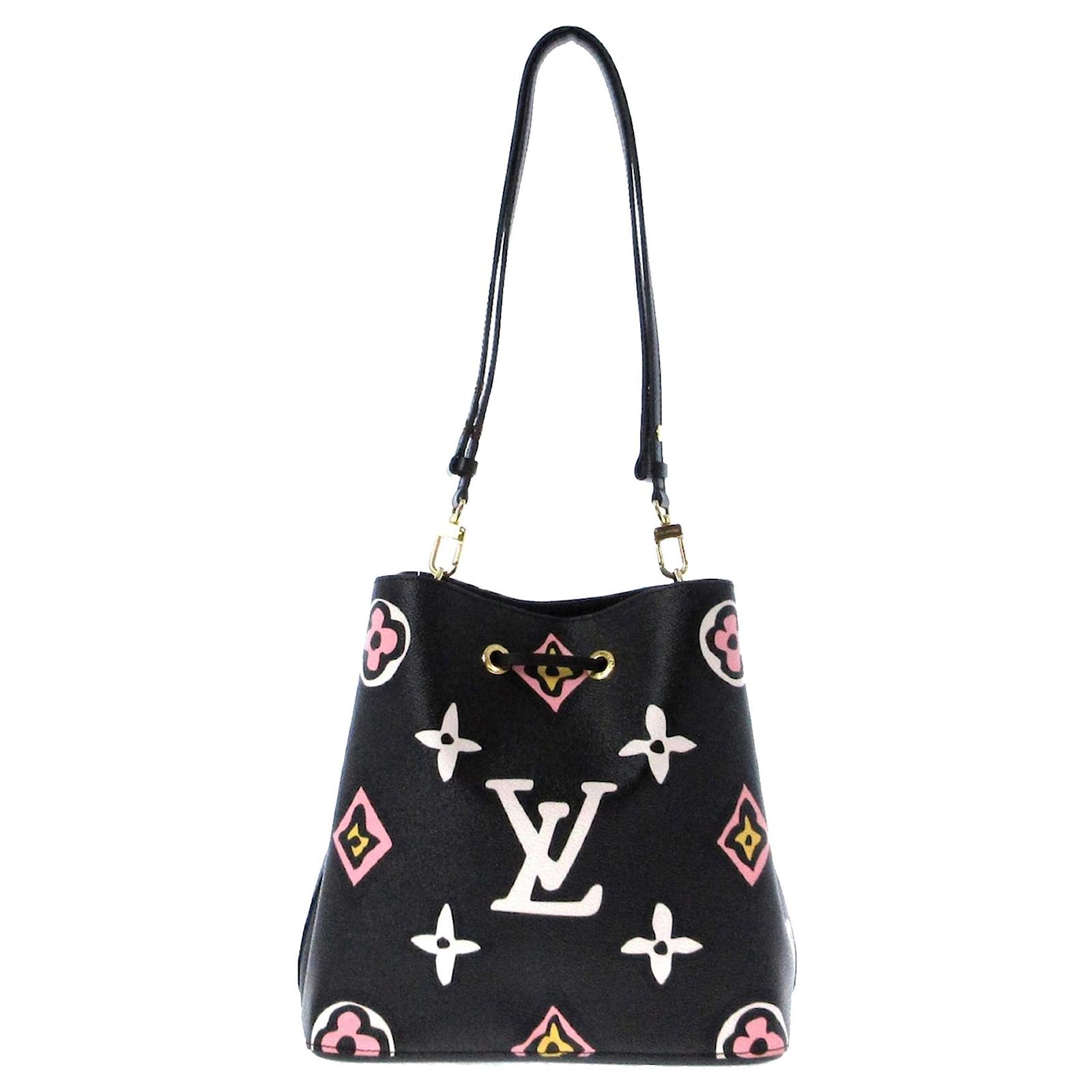 Louis Vuitton Monogram Canvas Neonoe MM Black Drawstring Shoulder Bag