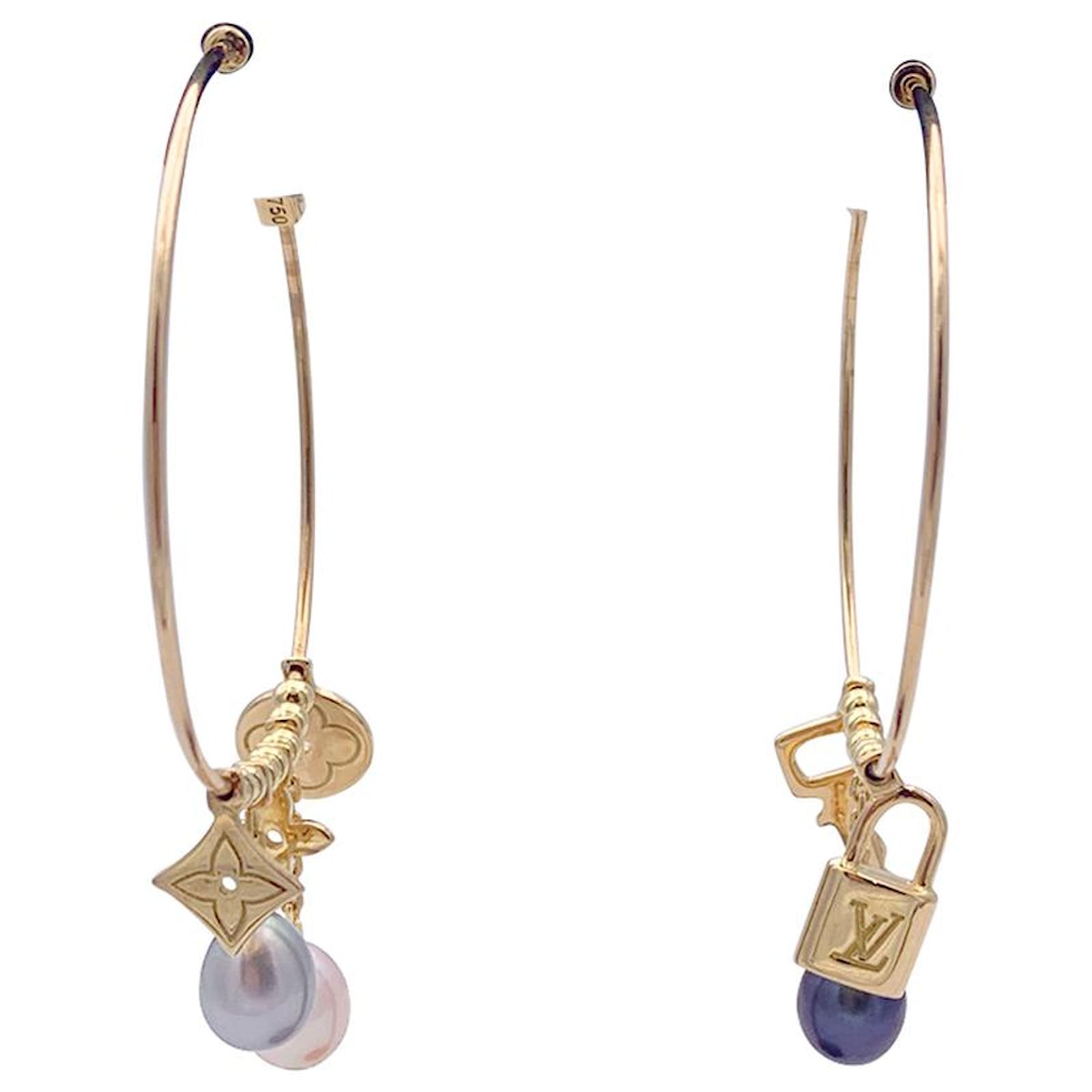 Louis Vuitton Silver Hoop Earrings
