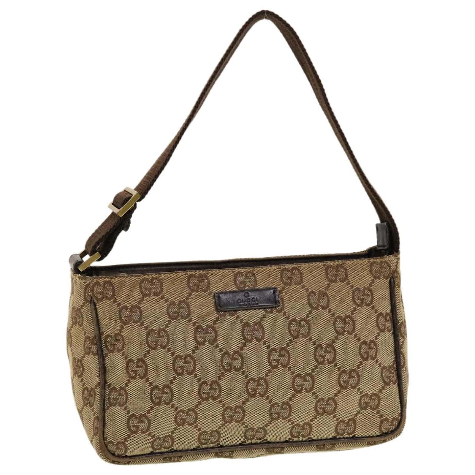 GUCCI GG Canvas Shoulder Bag Beige 106644 Auth yk7140 ref