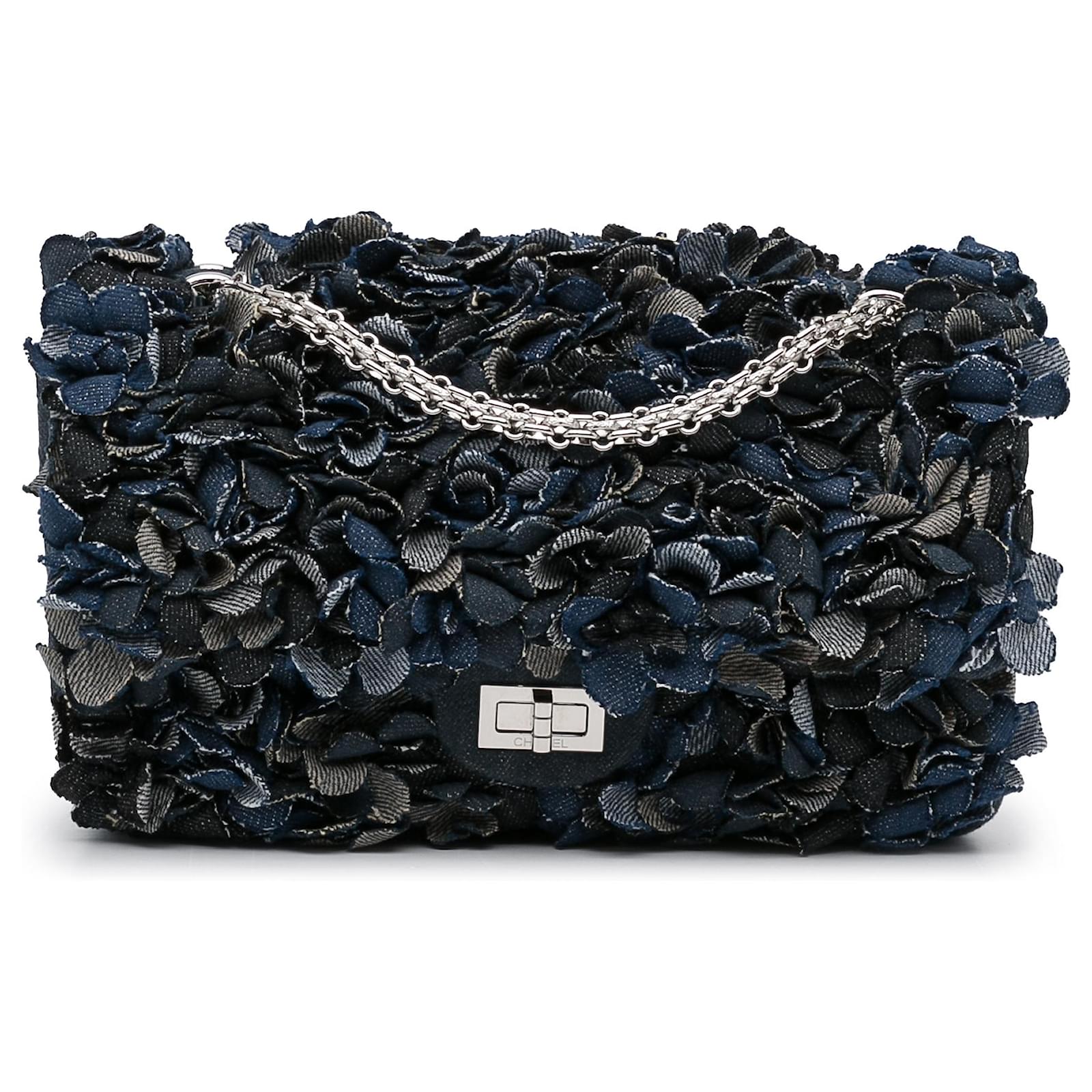 Chanel Blue Reissue Camellia Denim Shoulder Bag Cloth ref.941935