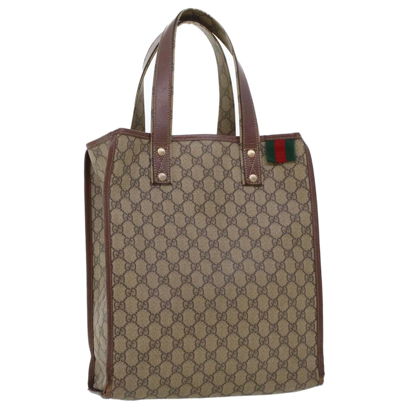 Gucci Monogram Web Gg Canvas Tote Bag