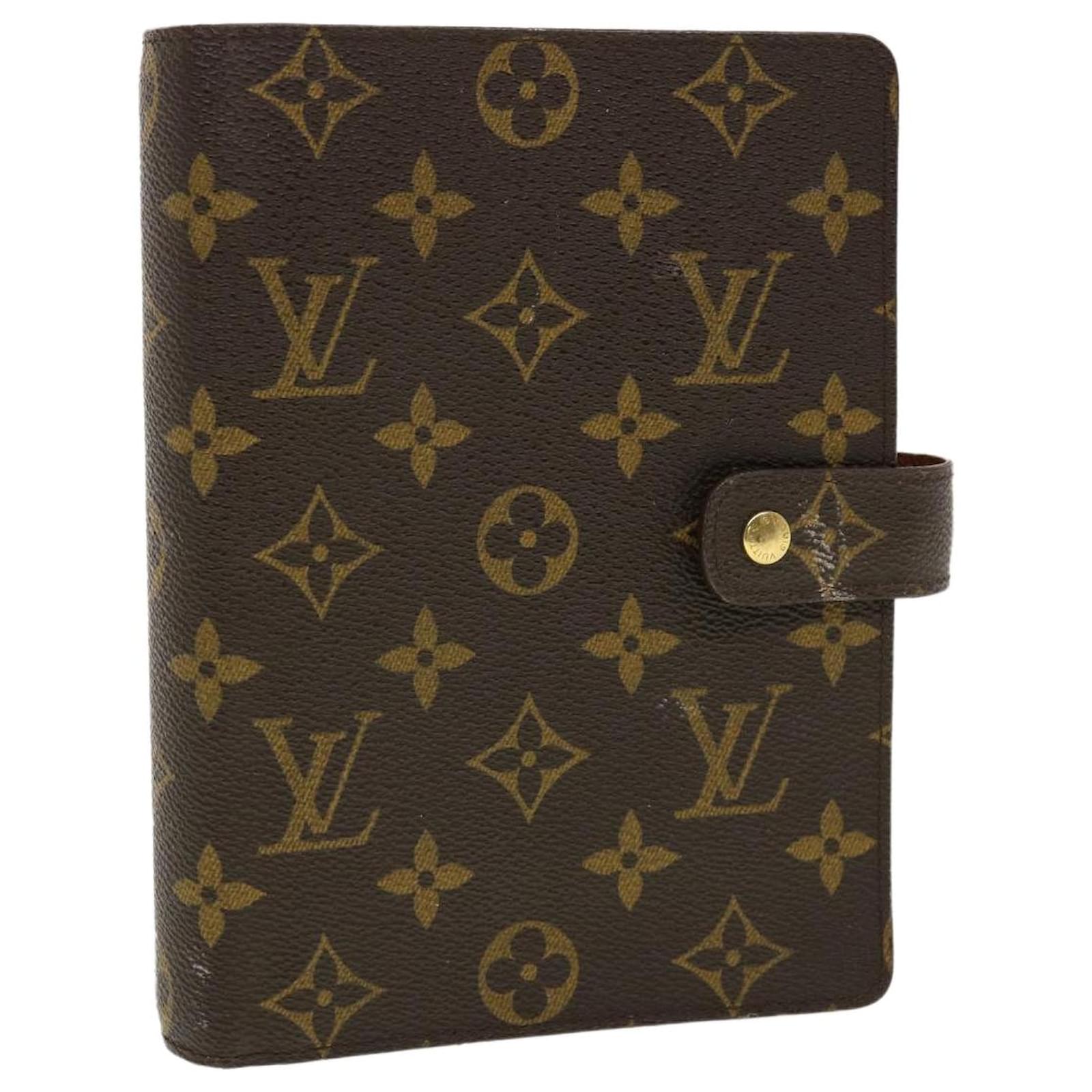 LOUIS VUITTON Monogram Agenda MM Day Planner Cover R20105 LV Auth 44007