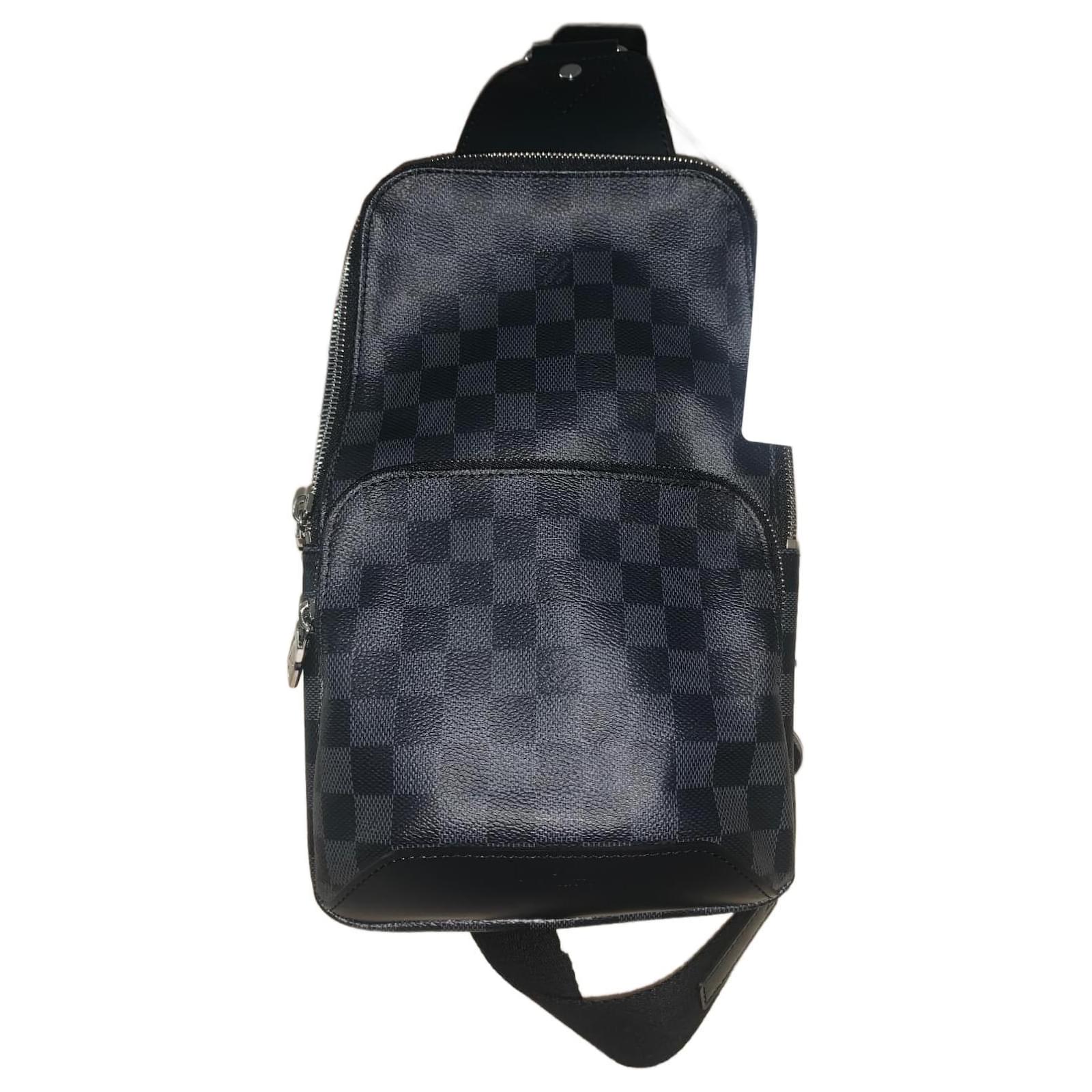 Louis Vuitton avenue sling checkerboard bag Black Leather ref.942292 - Joli  Closet