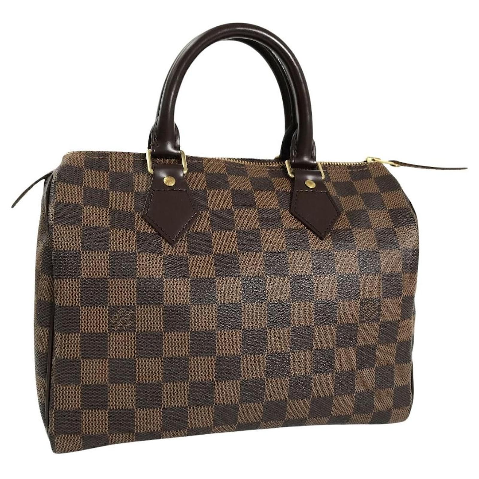 Louis Vuitton Damier Ebene Canvas Speedy 25 Bag